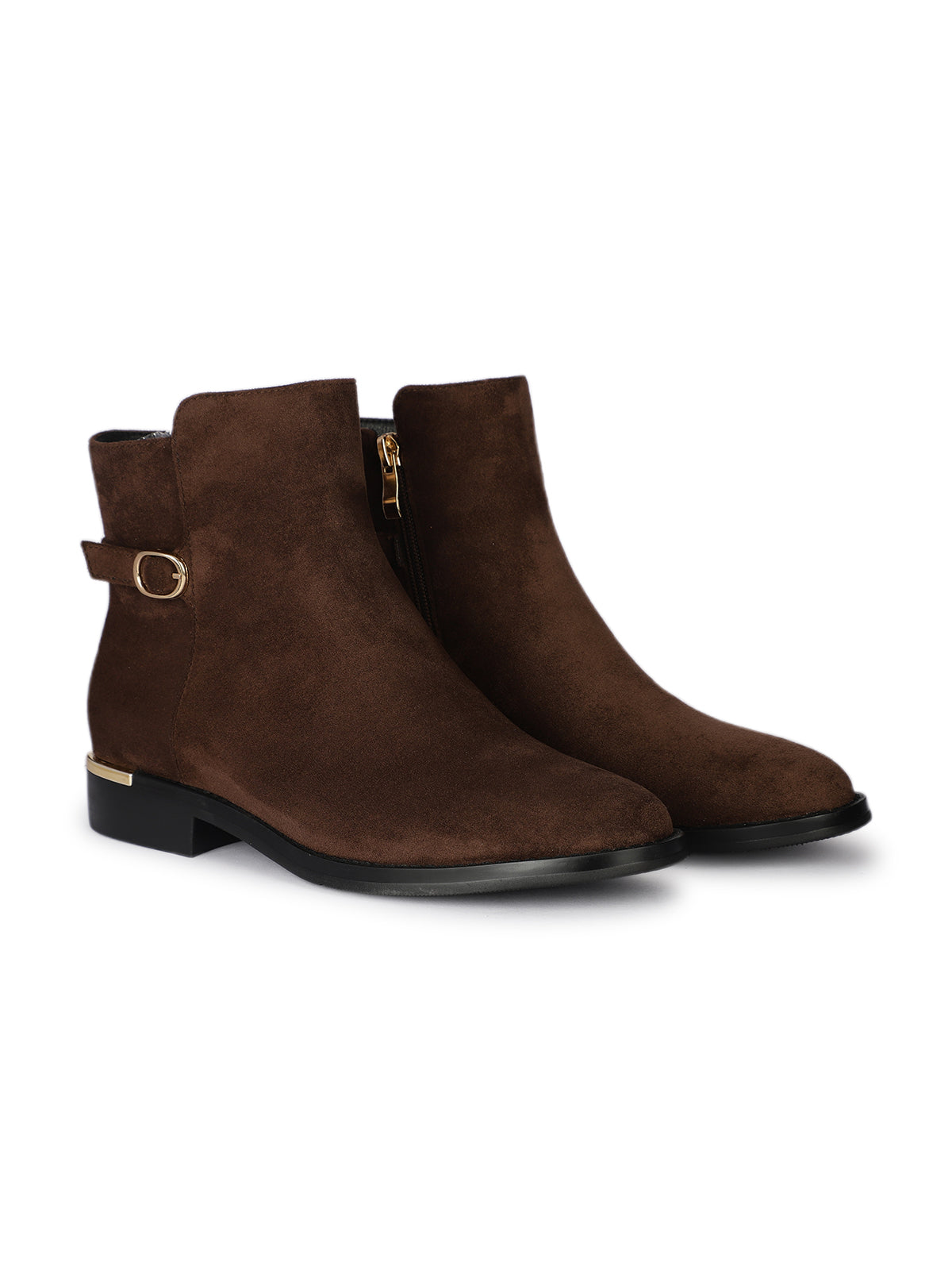 Amber Premium Suede Ankle Zip Winter Boots