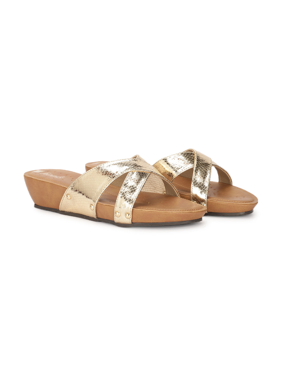 Zeeba Cushioned Cross Slippers