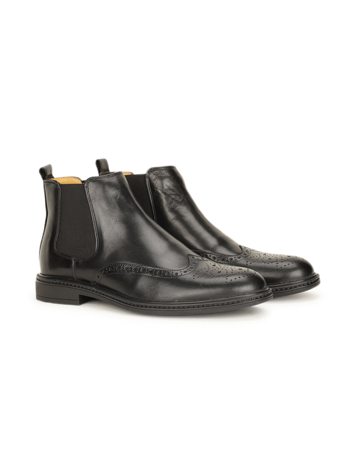 Noir Premium Leather Chelsea Boots