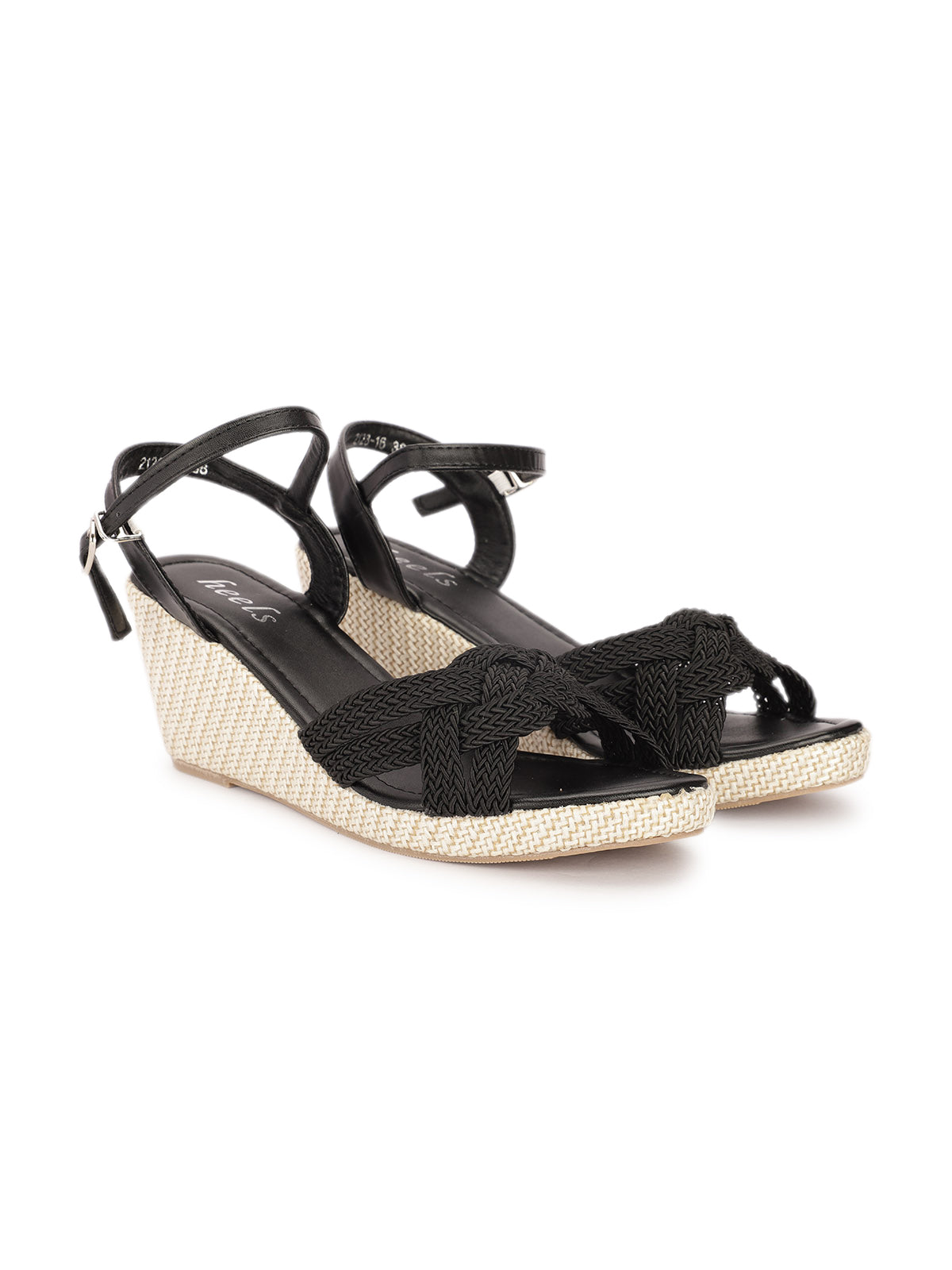 Xenia Crochet Jute Wedge Sandals