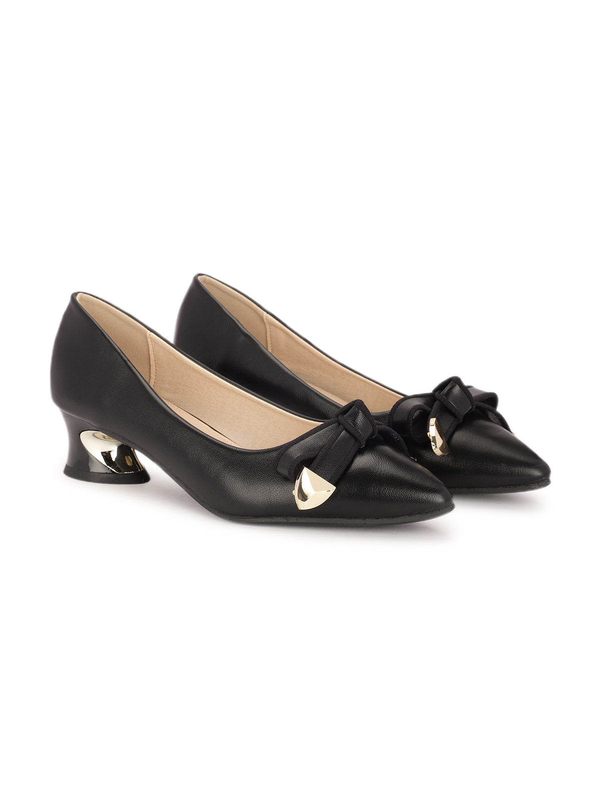 Zoe Knot Bow Kitten Heels