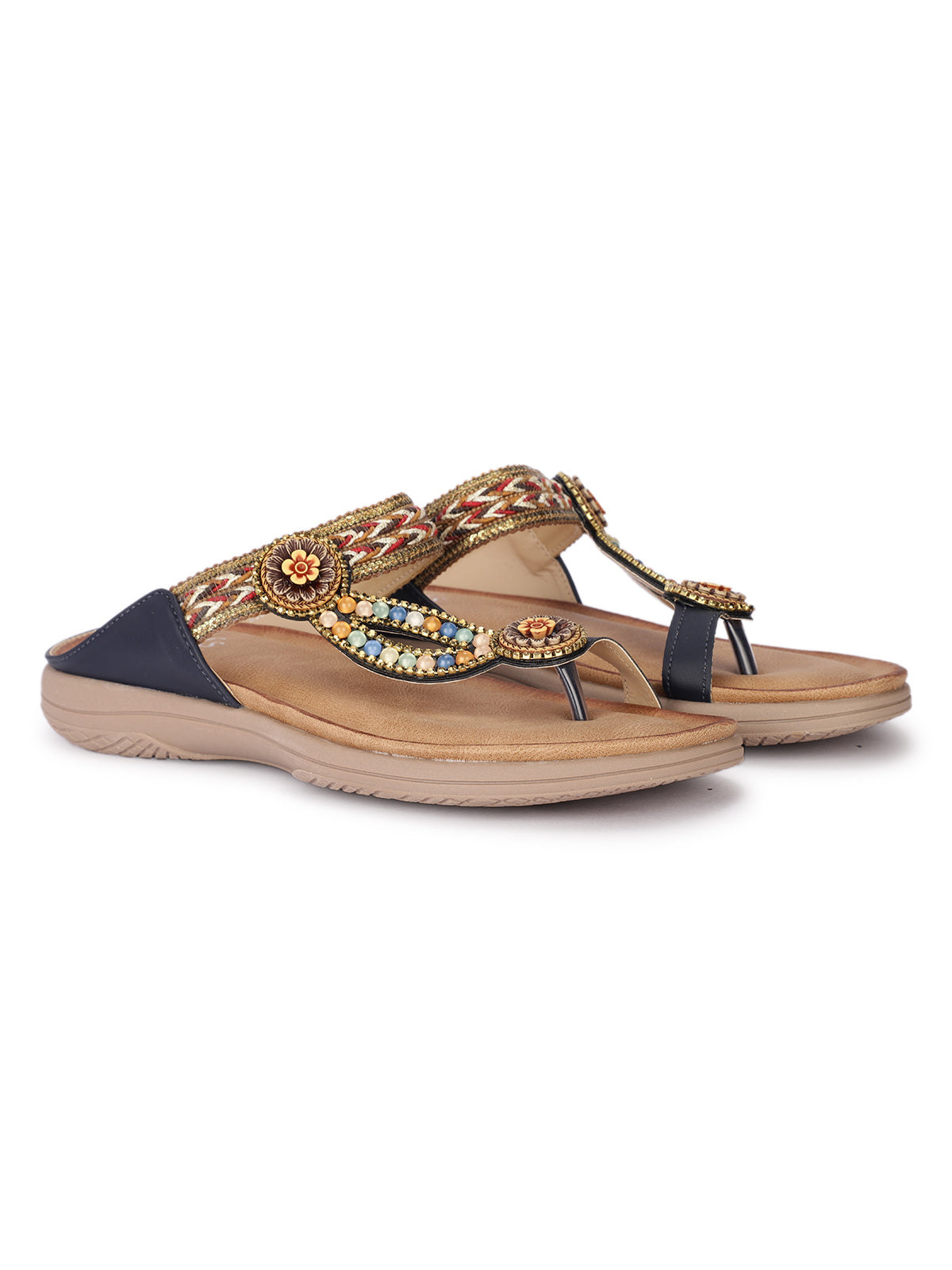 Eos Embroidered Cushioned Slippers