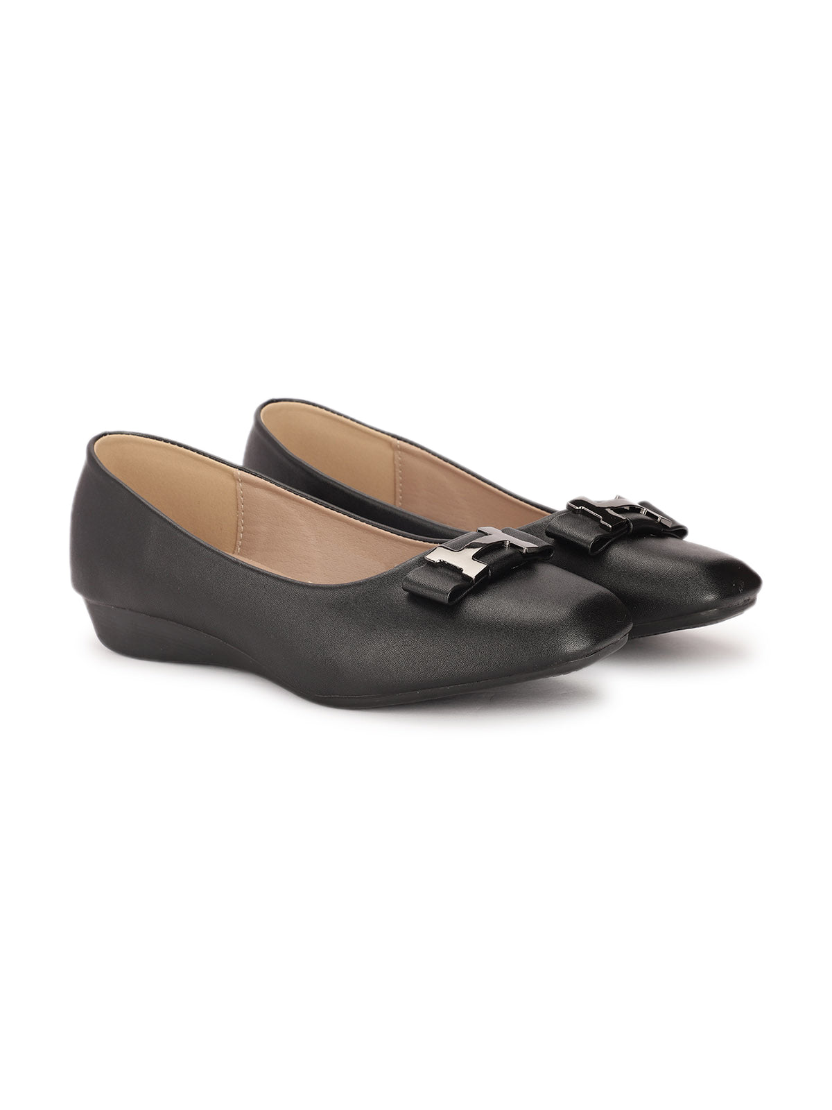 Pisa Buckled Bow Flat Ballerinas