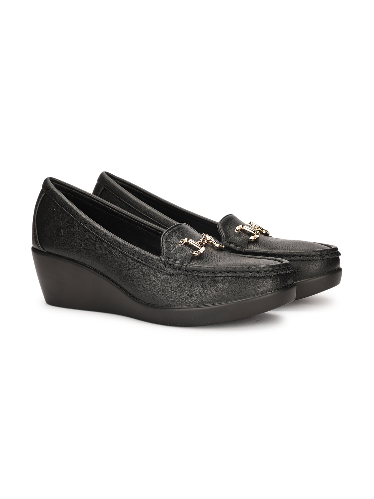 Renard Cushioned Wedge Heel Loafers