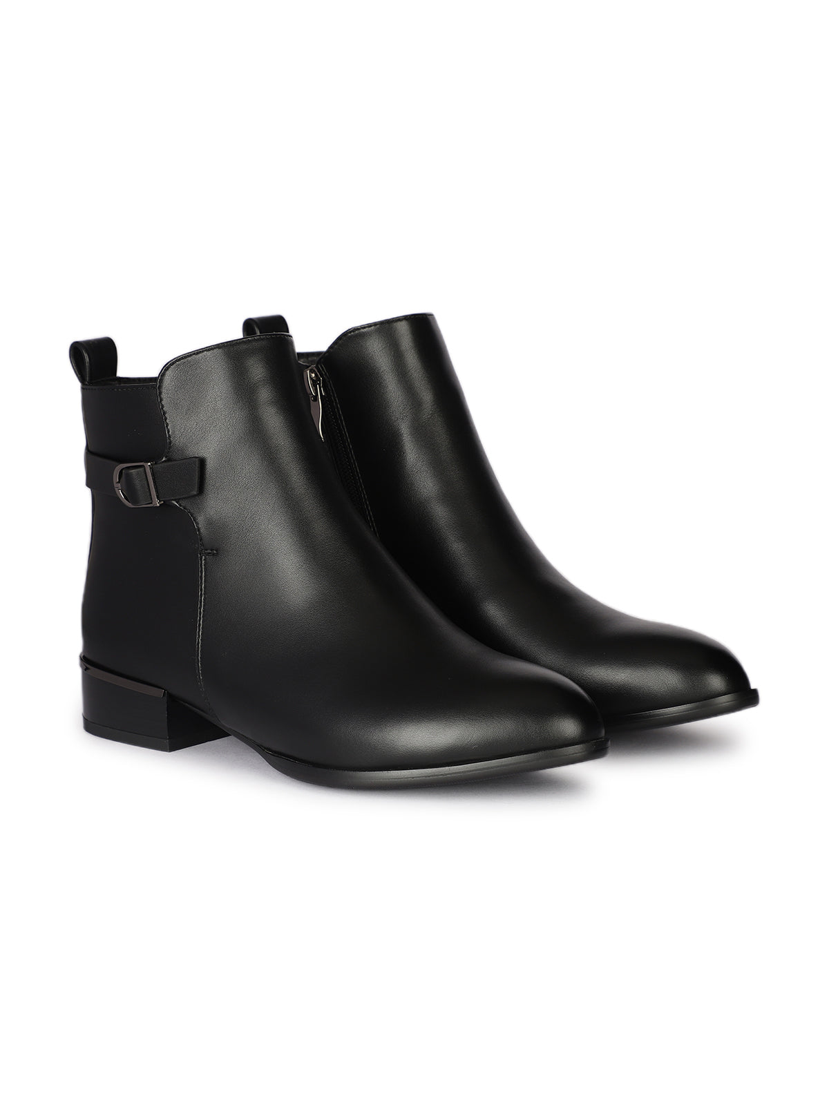 Roma Pelle Premium Winter Ankle Low Heel Boots