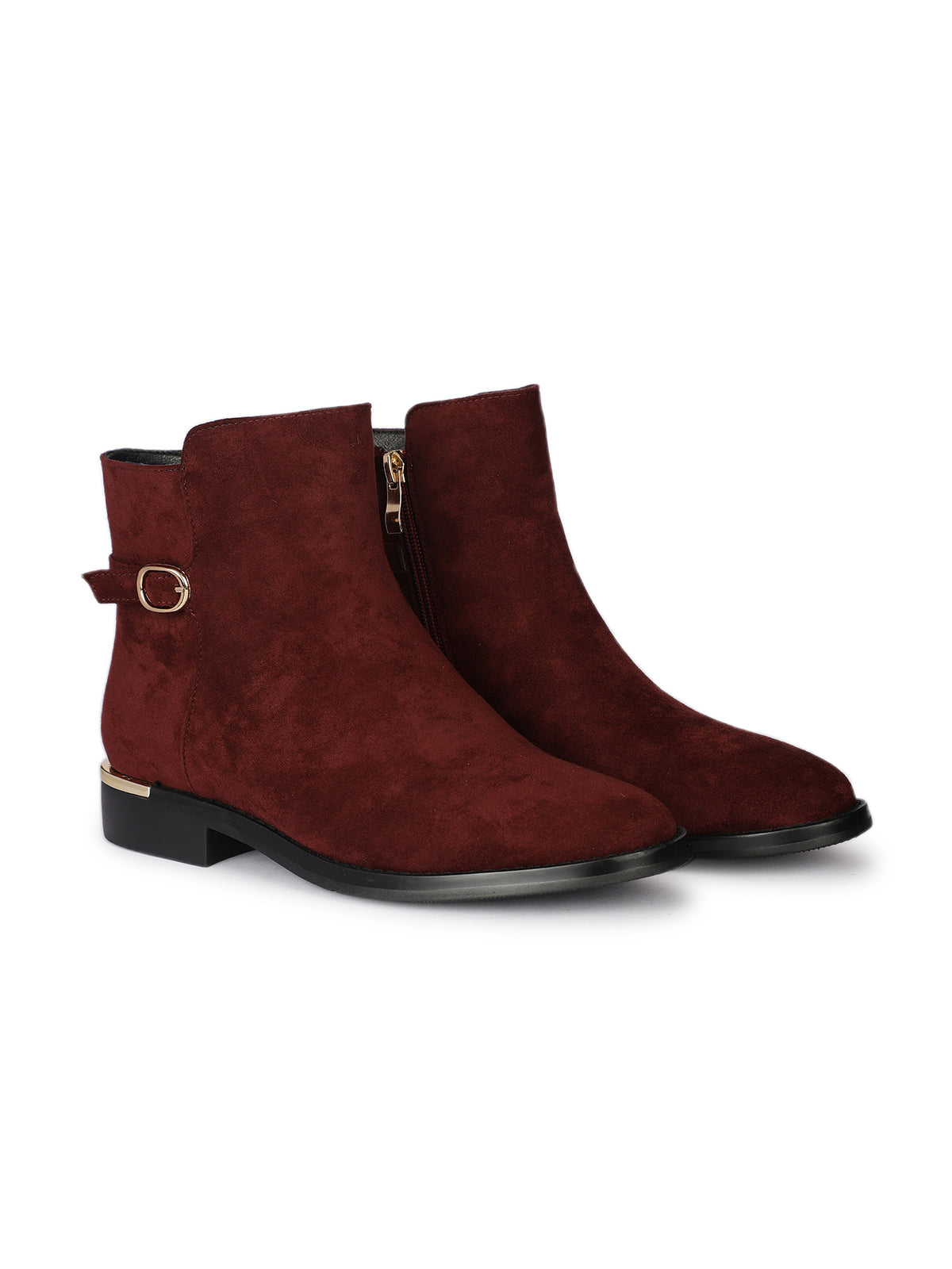 Amber Premium Suede Ankle Zip Winter Boots