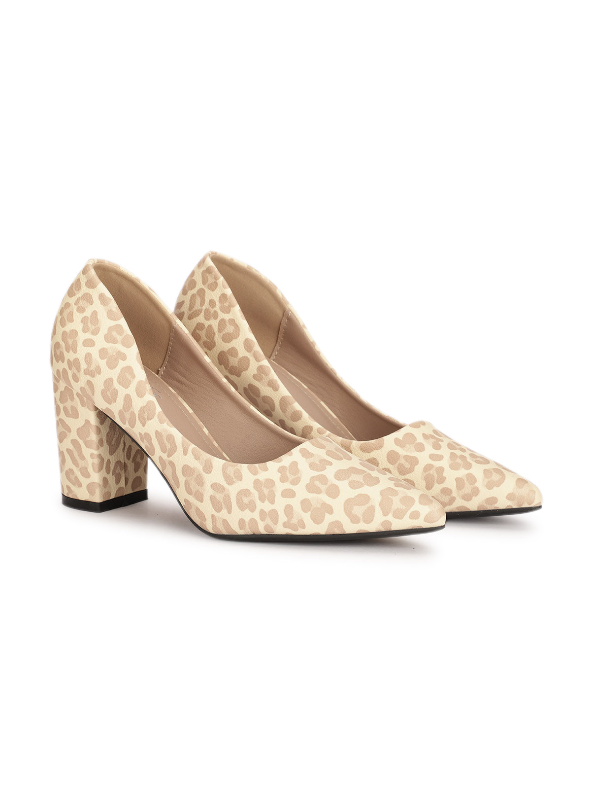 Lola Leopard Block Heel Pumps