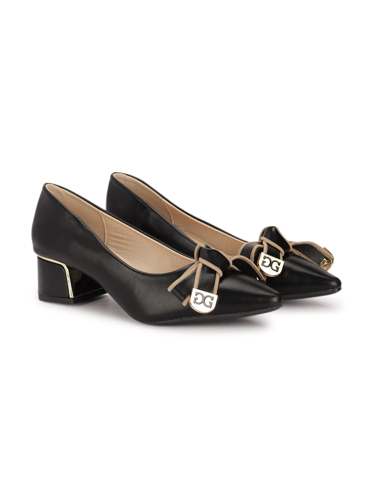 Klara Knot Bow Block Heel Stilettoes