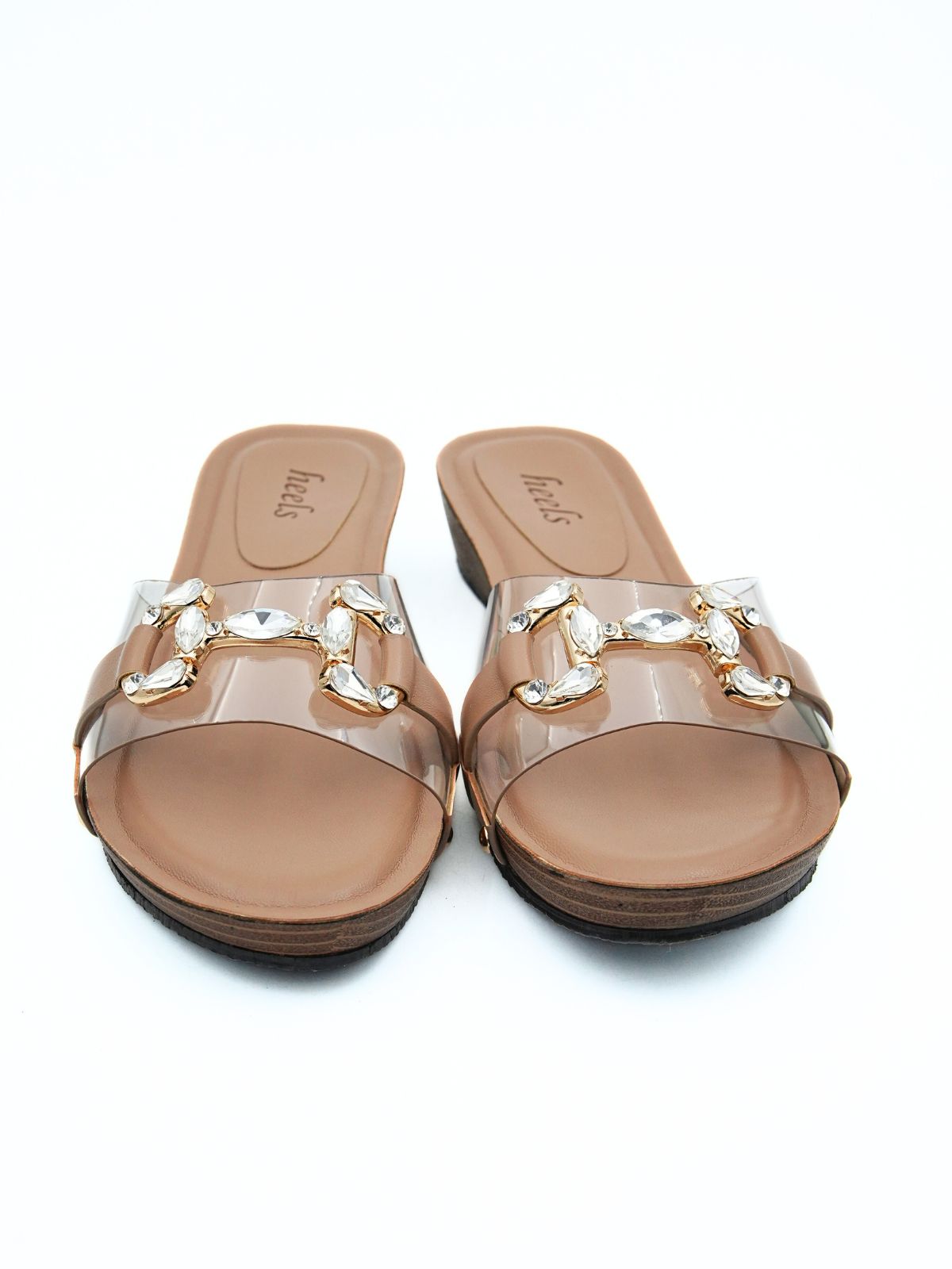 Julia Clear Buckled Sliders