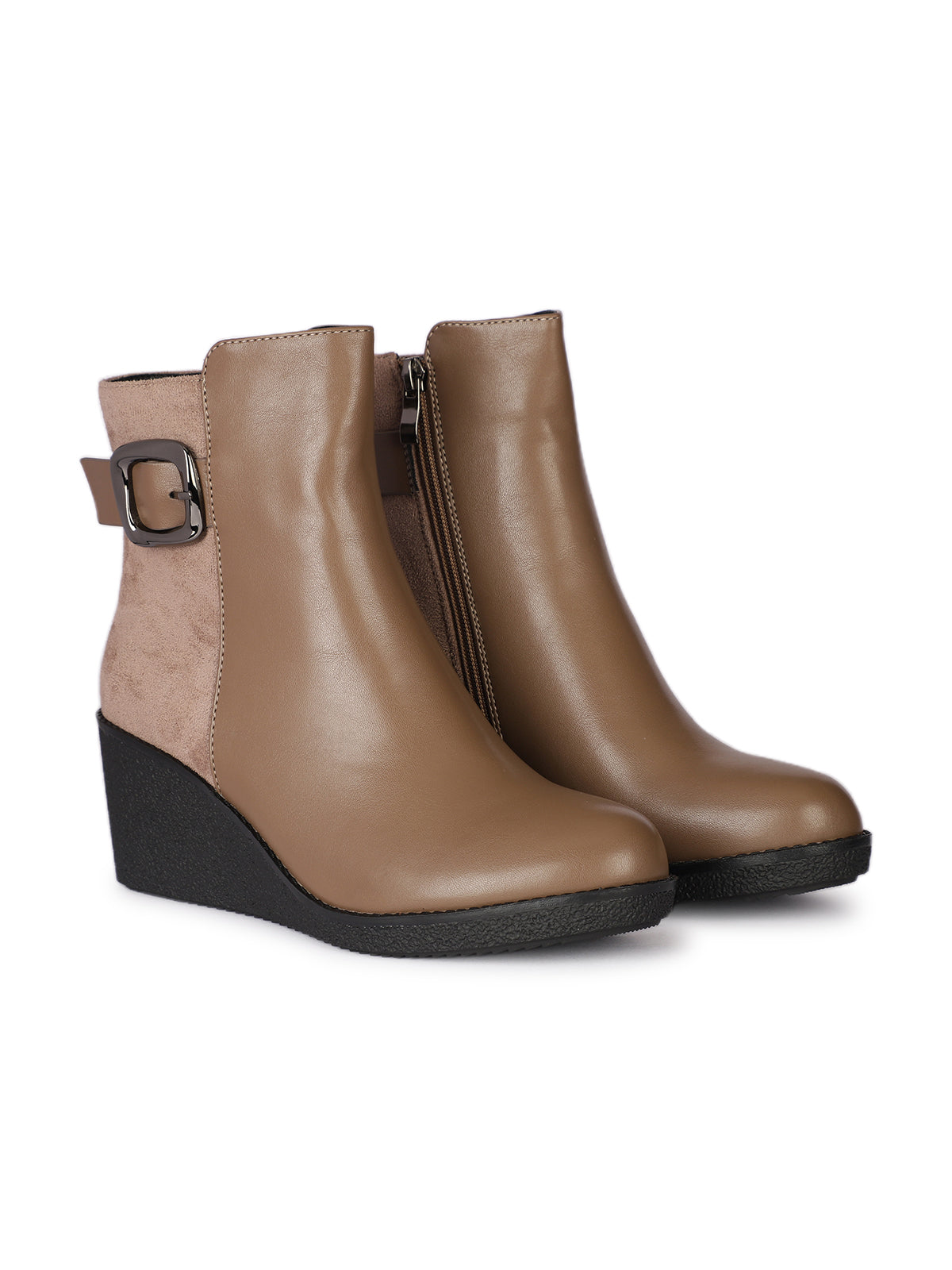 Gianna Couture Premium Winter Ankle Wedge Heel Boots
