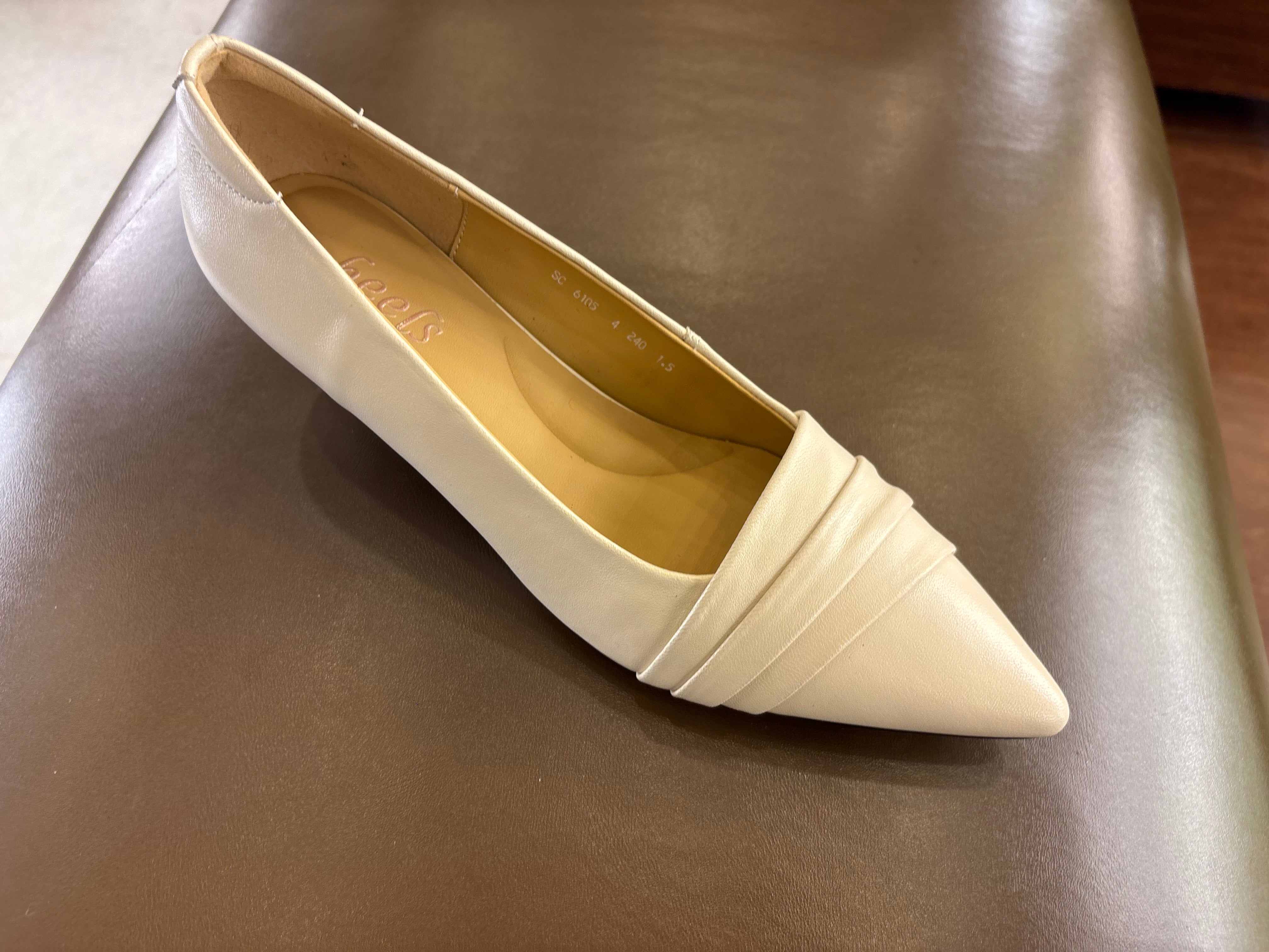 Emma Premium Leather Kitten Heel Stilettos