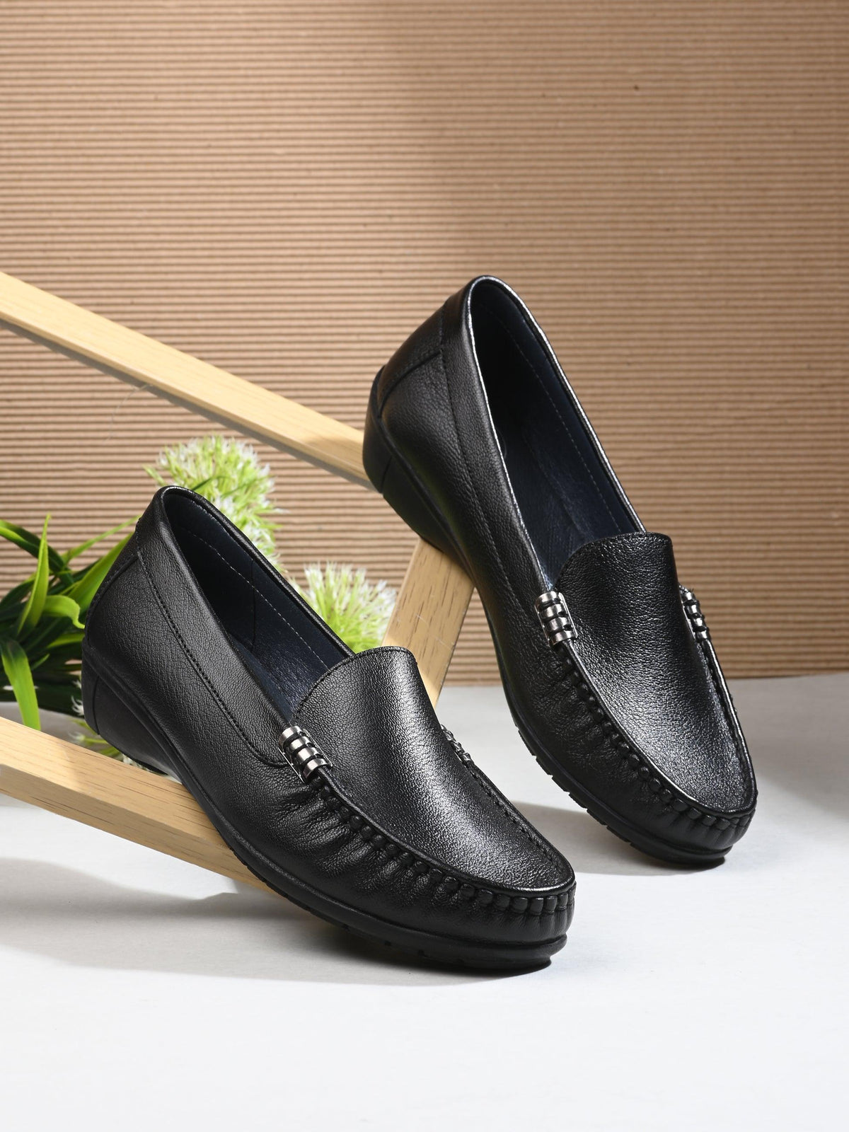Mikela Classic Leather Loafers - The Heels India