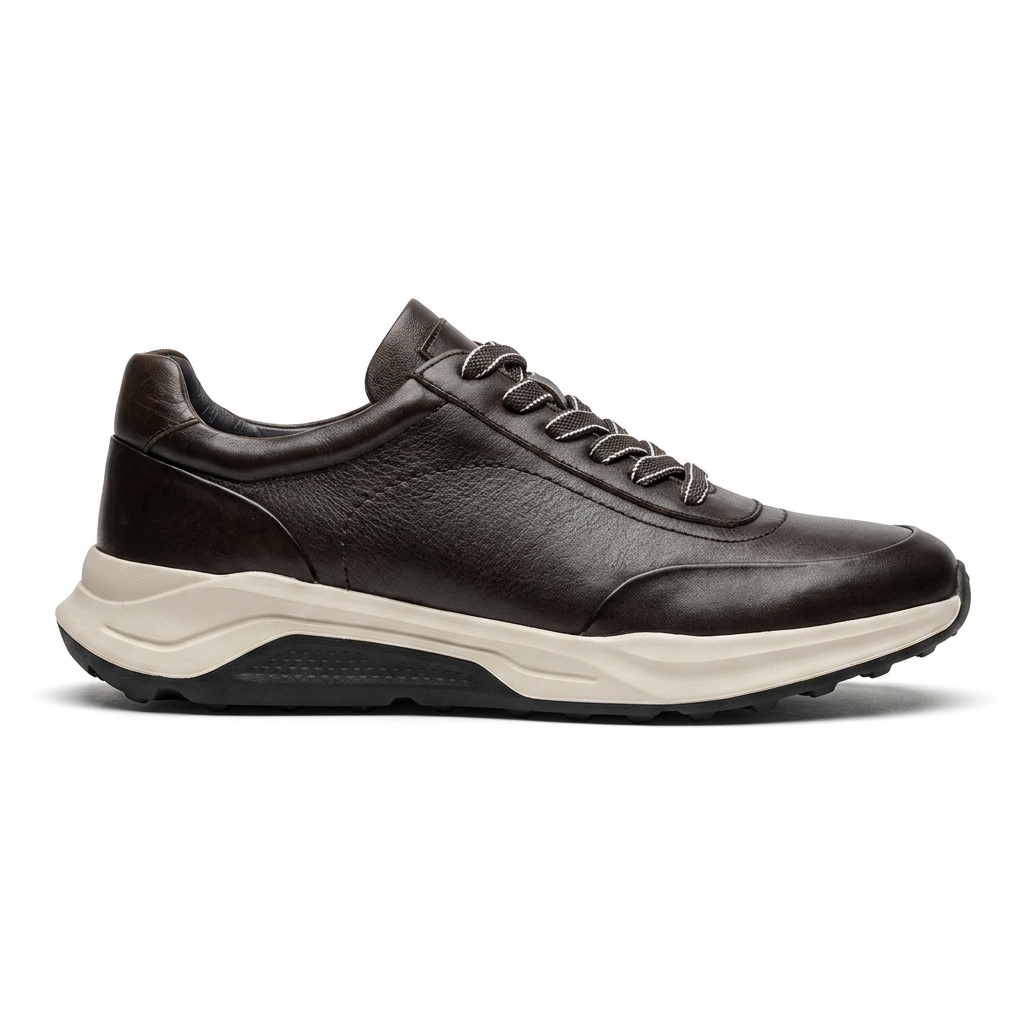 Kai Premium Leather Lace Up Sneakers