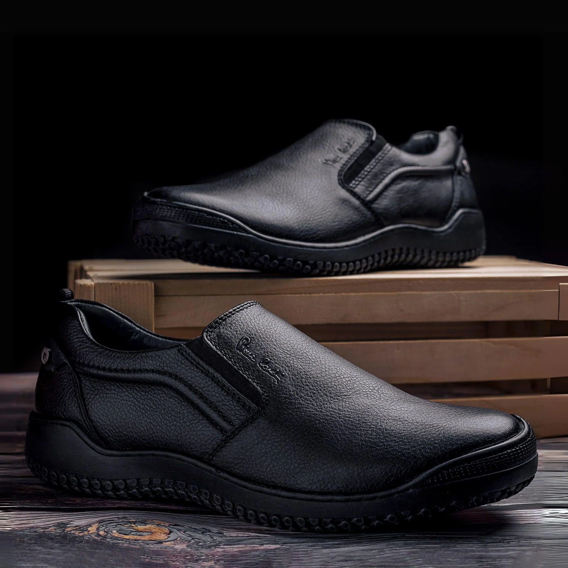 Stride Leather Slip On Shoes