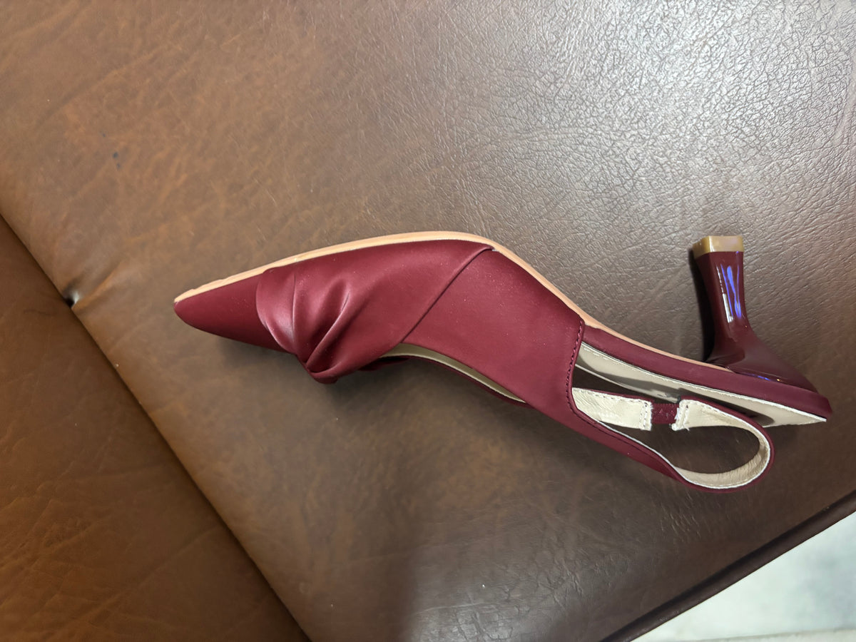 Raya Swirl Sling Back Kitten Heels