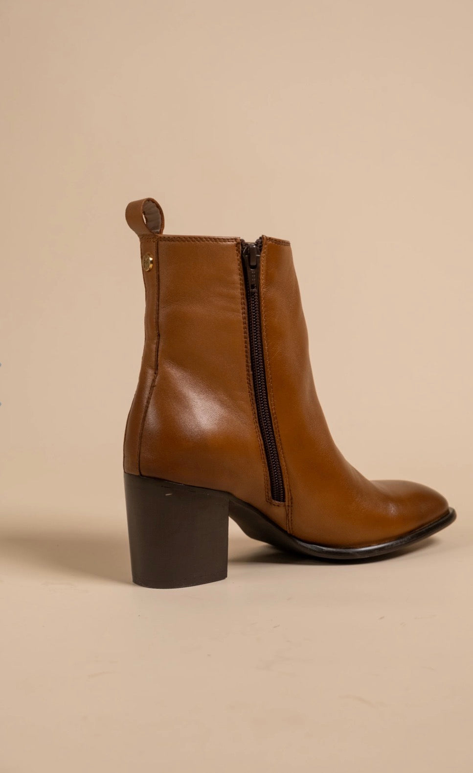 BLAZE Luxury Leather Winter Ankle Block Heel Boots