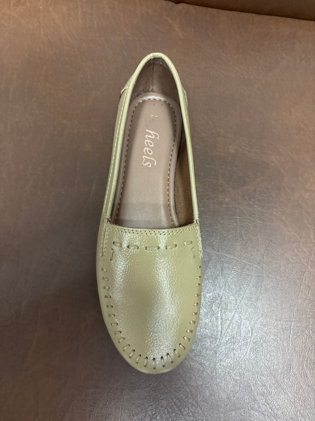 Lizzy 3.0 Leather Classic Ballerinas in Beige - The Heels India