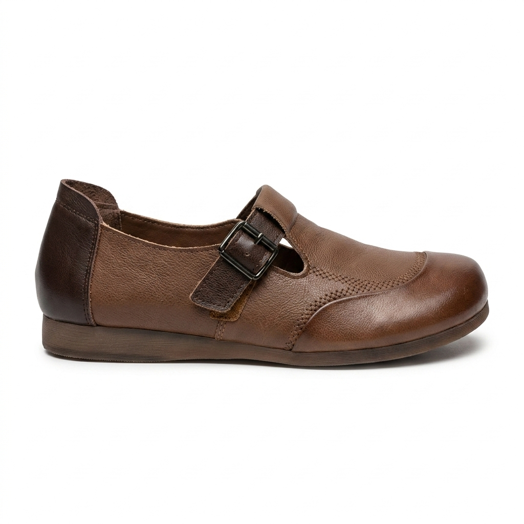 Martina Premium Leather Strap Comfort Loafers
