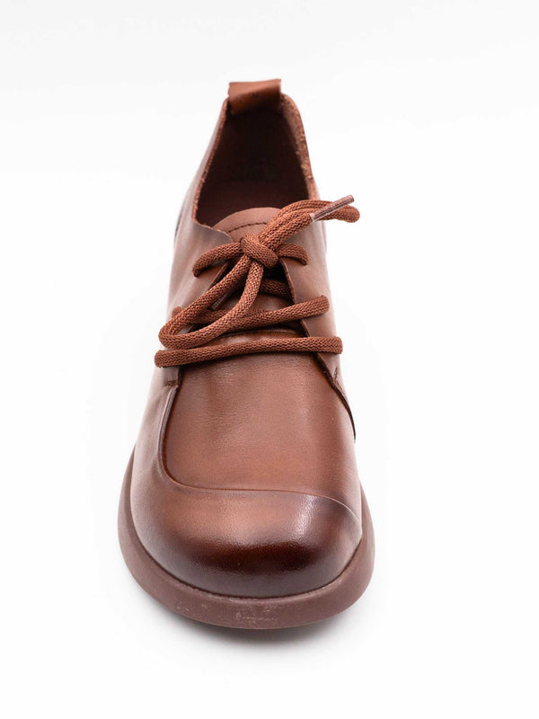 Elle Leather Ankle Derby Shoes