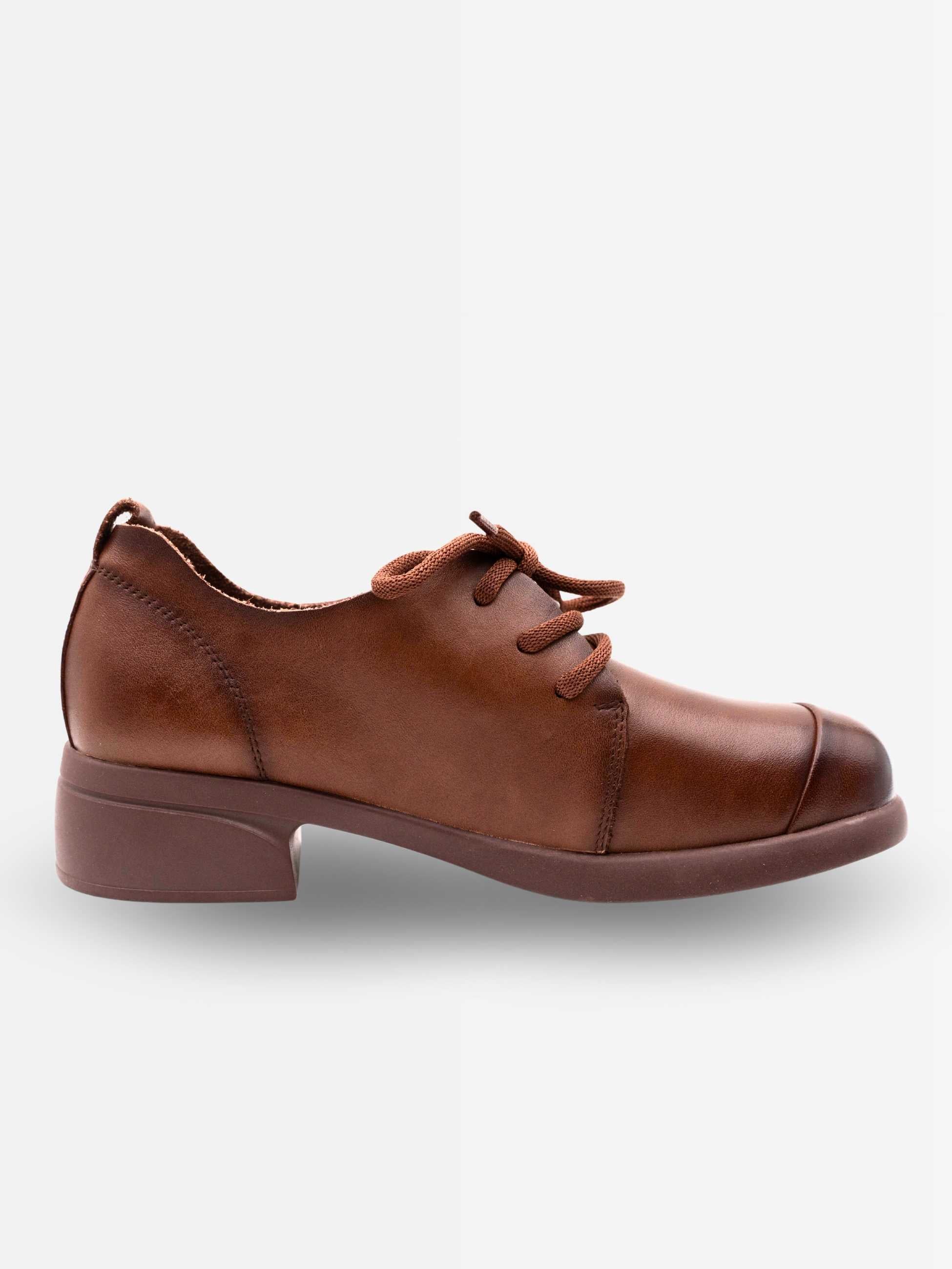 Elle Leather Ankle Derby Shoes