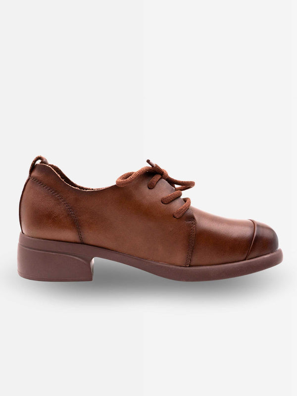 Elle Leather Ankle Derby Shoes
