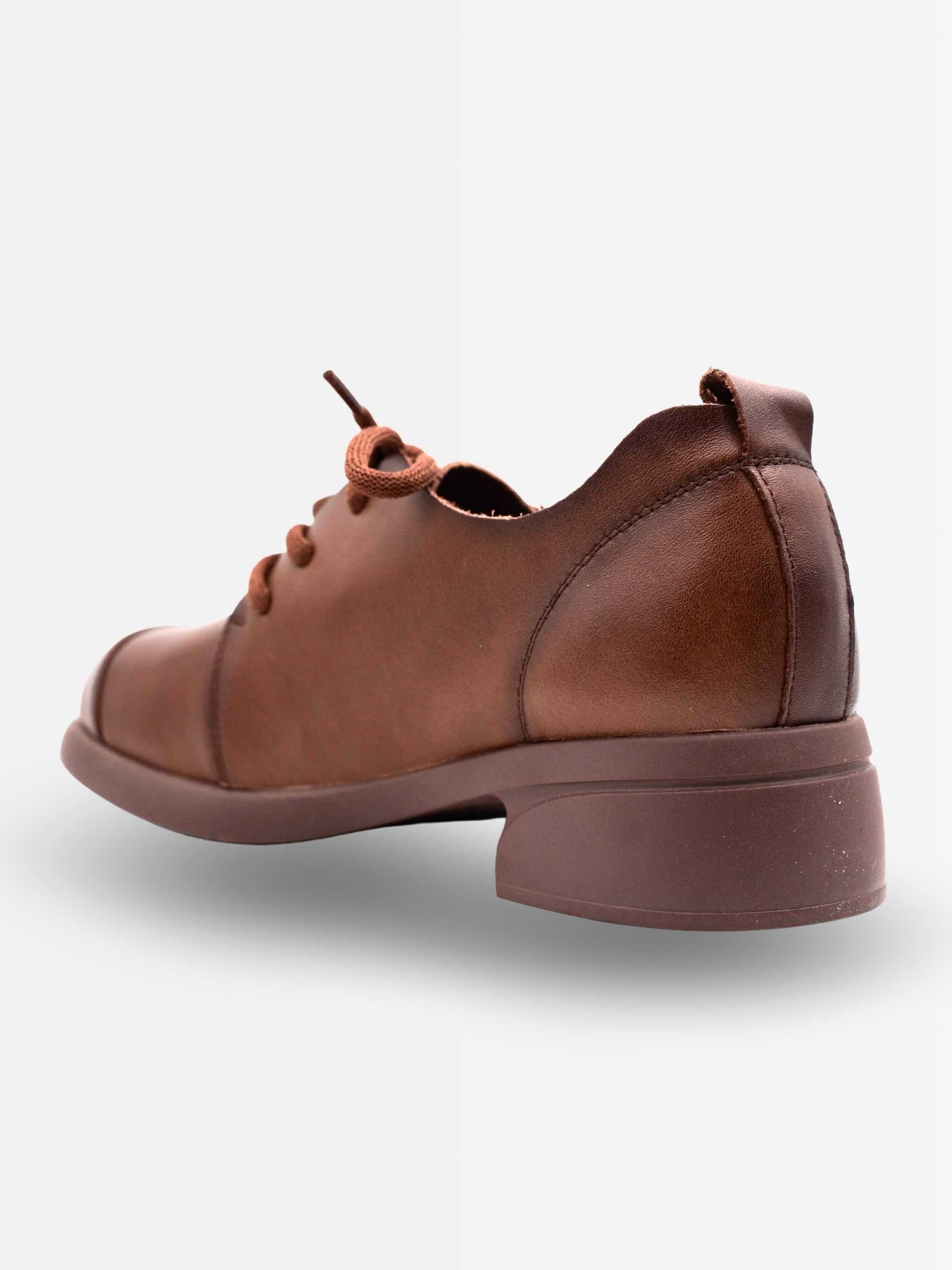 Elle Leather Ankle Derby Shoes