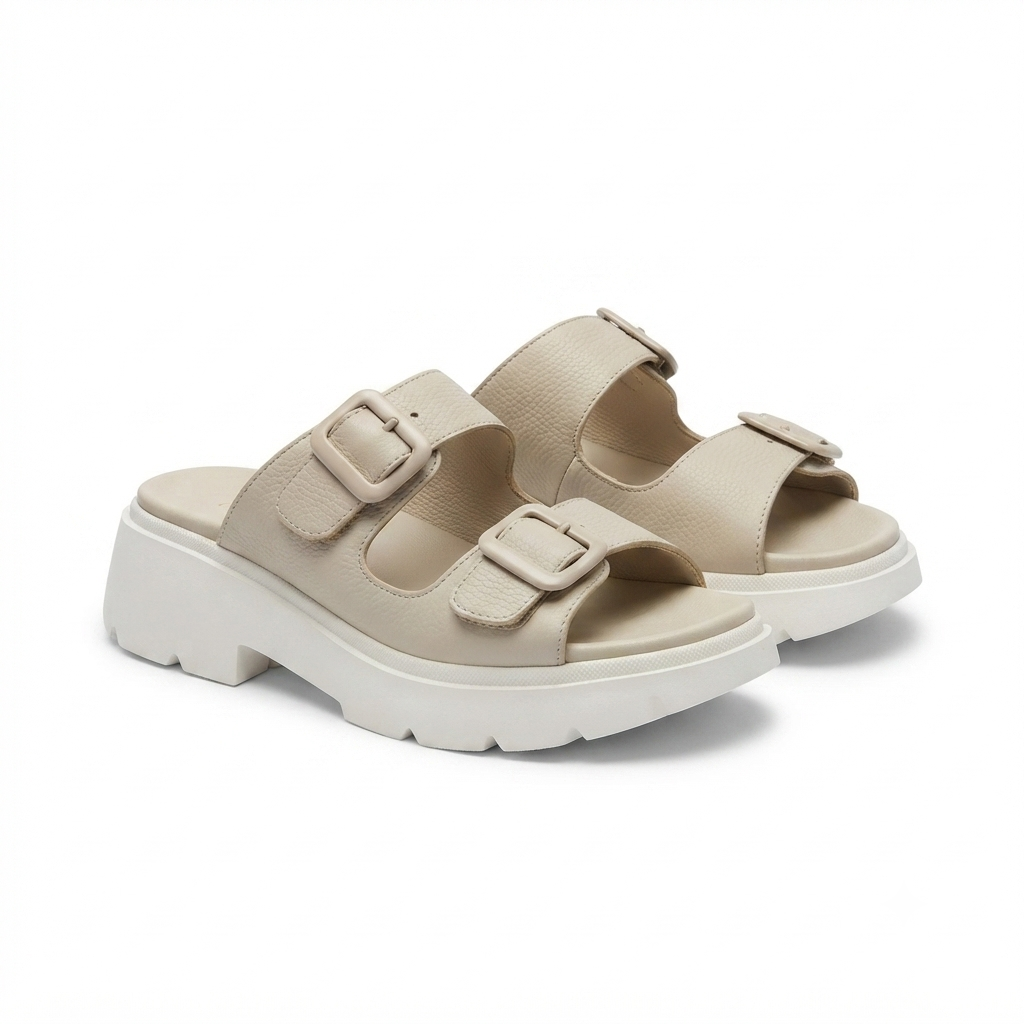 Elara Comfort Chunky Summer Strappy Slippers