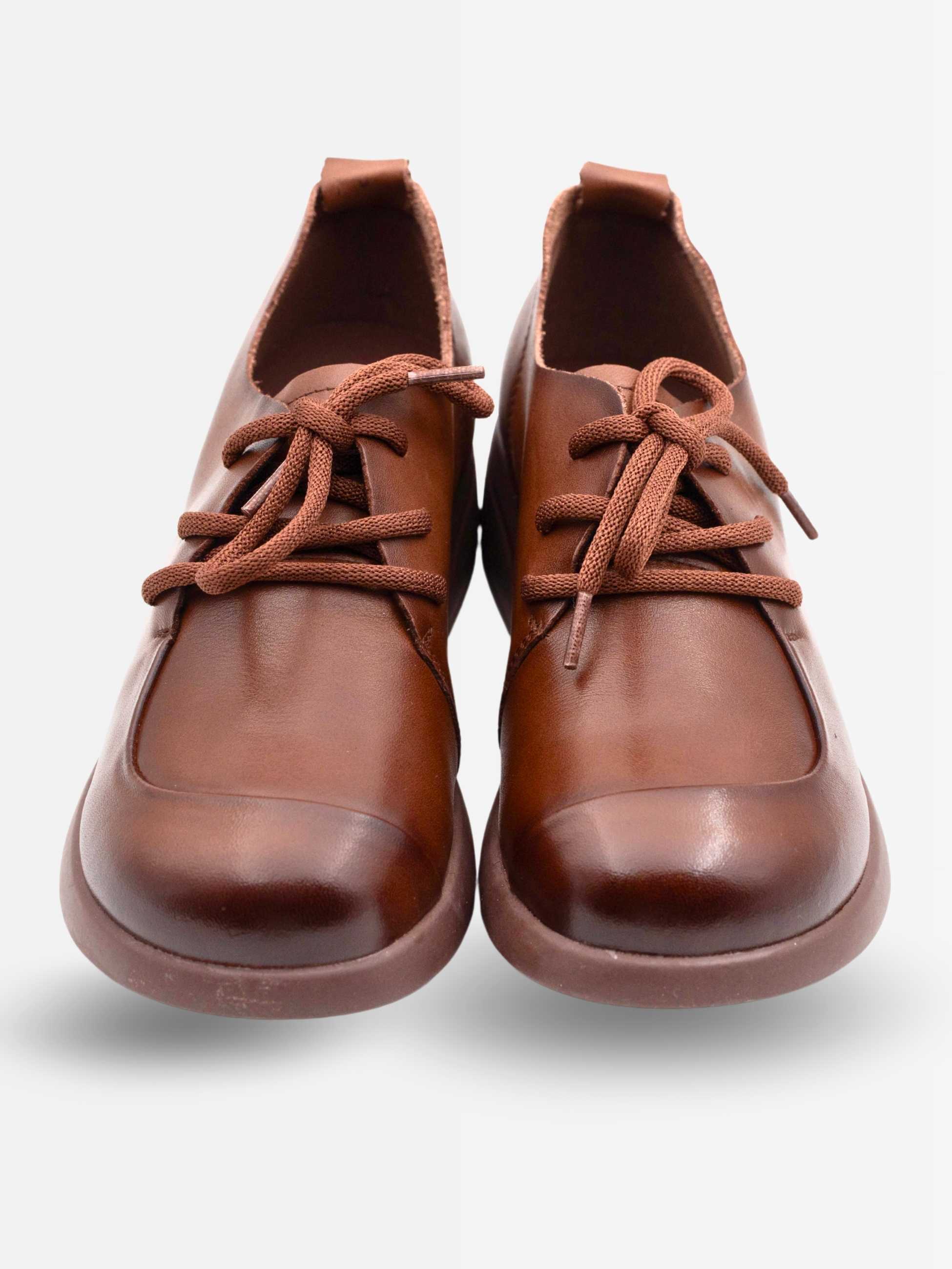 Elle Leather Ankle Derby Shoes