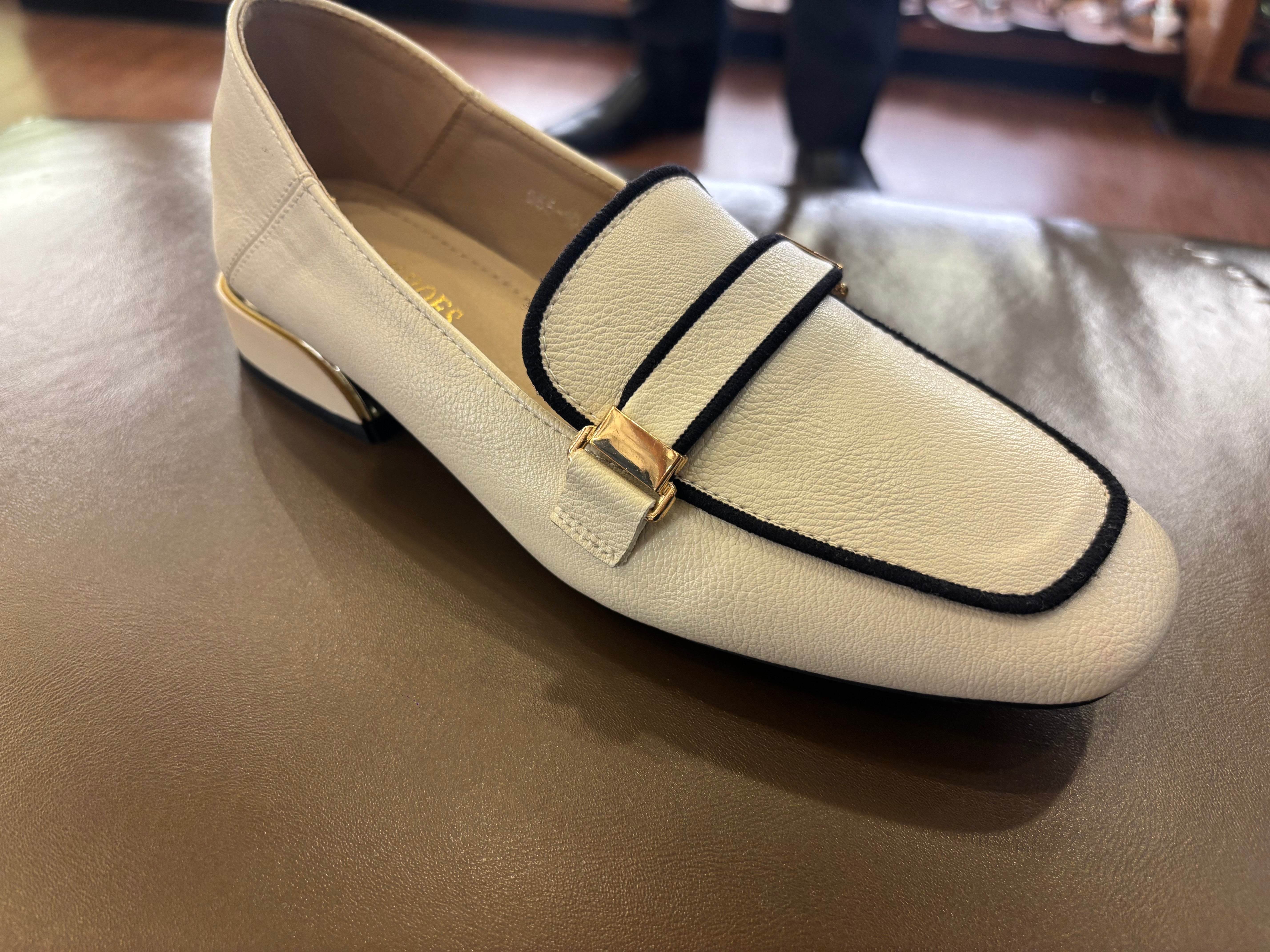 Melrose Premium Strap Block Heel Loafers