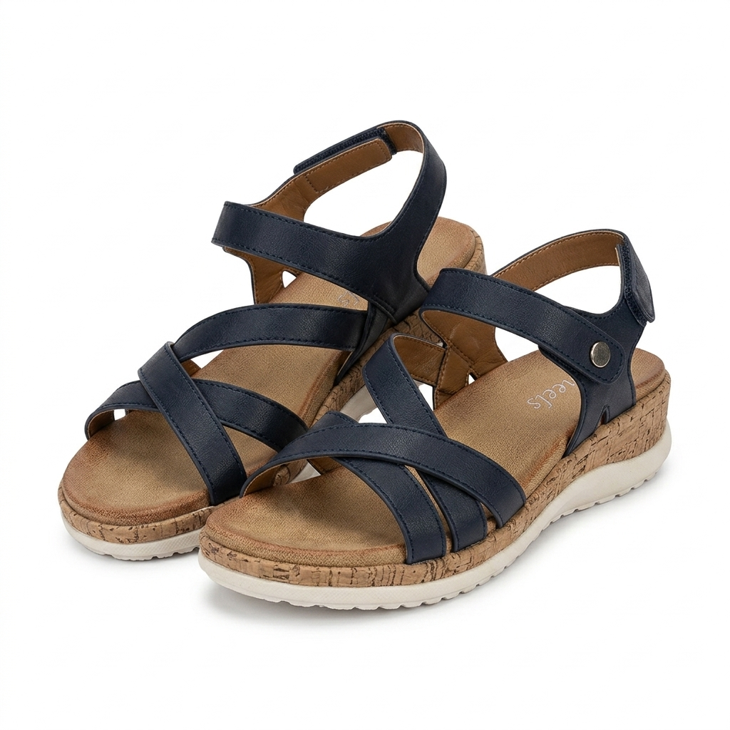 Frida Summer Criss Cross Comfort Velcro Sandals