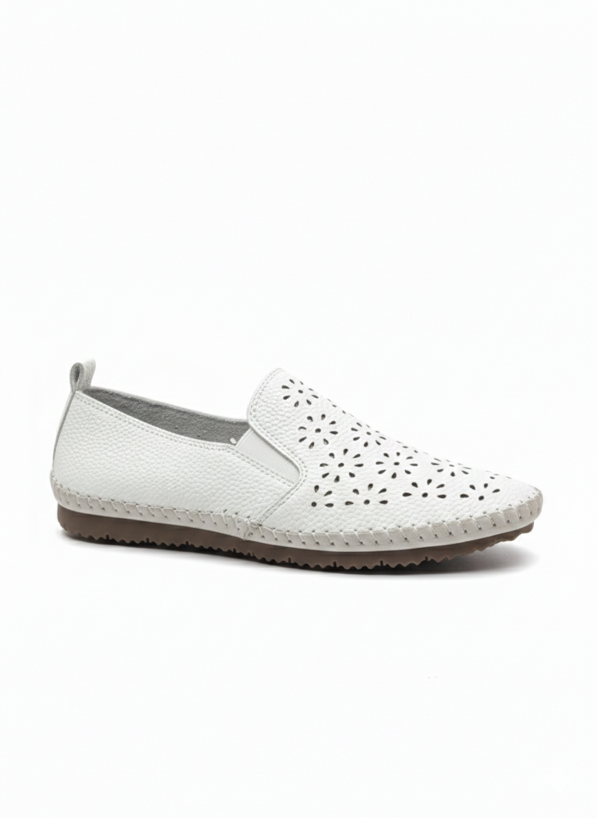 Marbella Summer Perforated Cushioned Espadrille Loafers - The Heels India