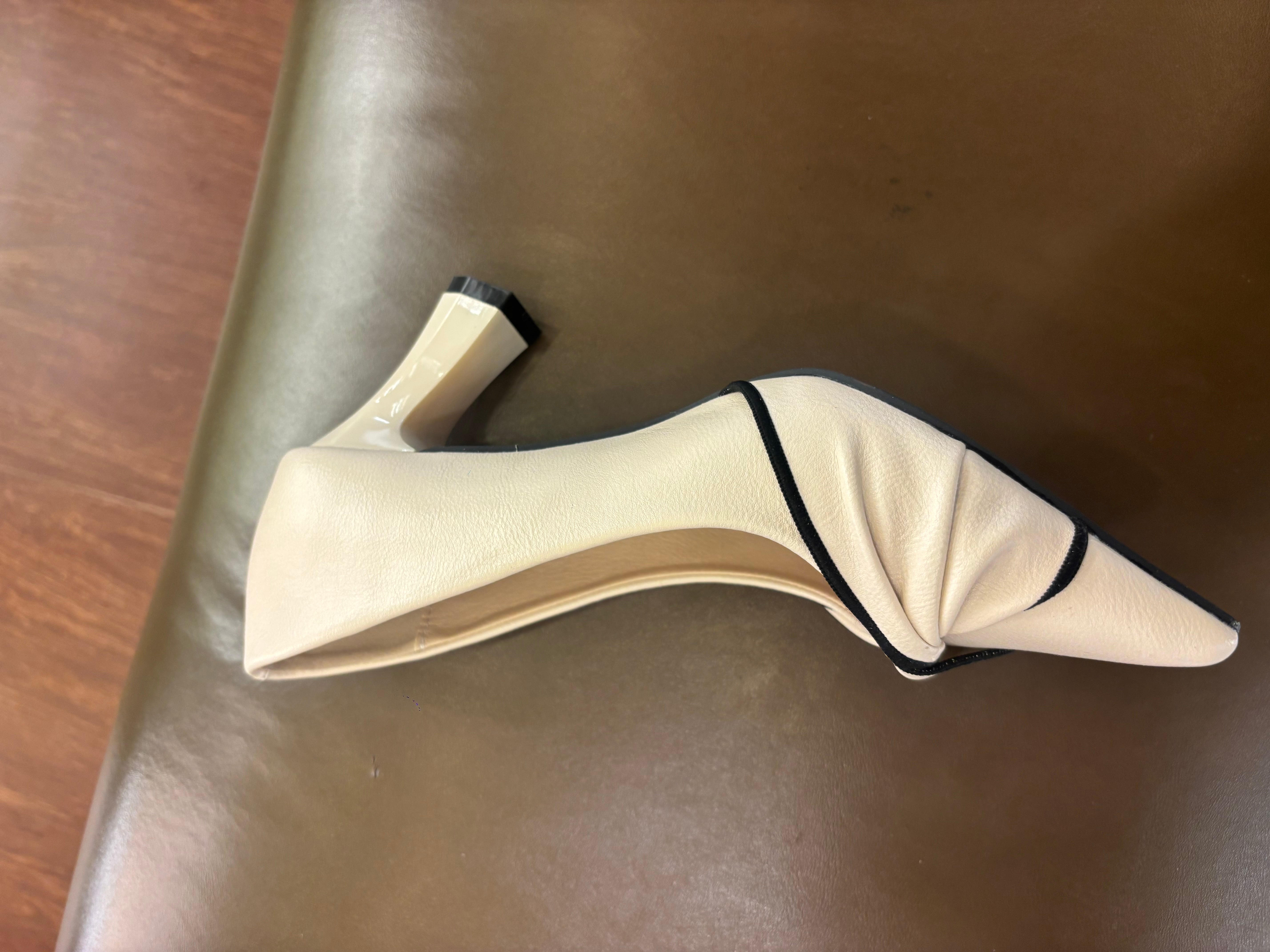 Lyon Swirl Block Heel Pumps