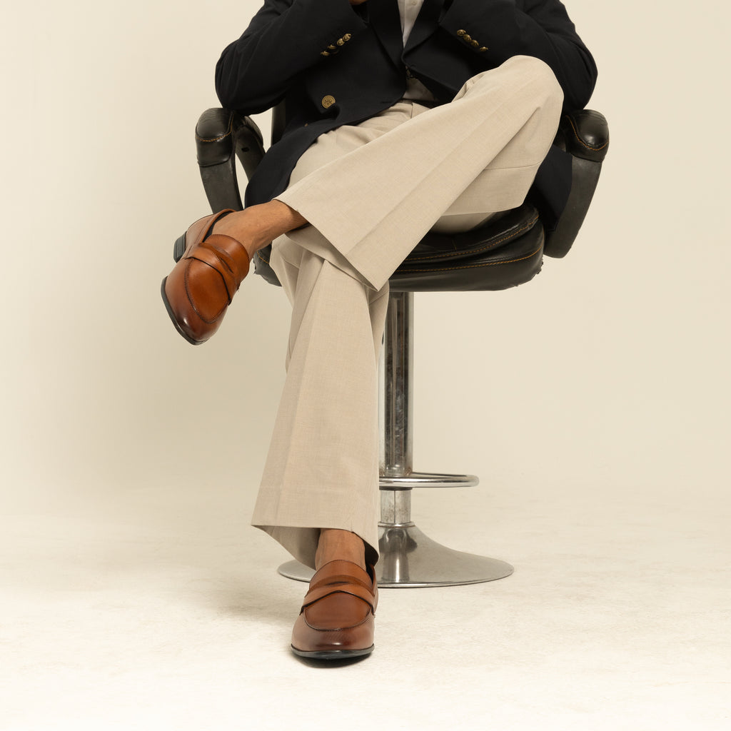 Onyx Leather Formal Moccasins