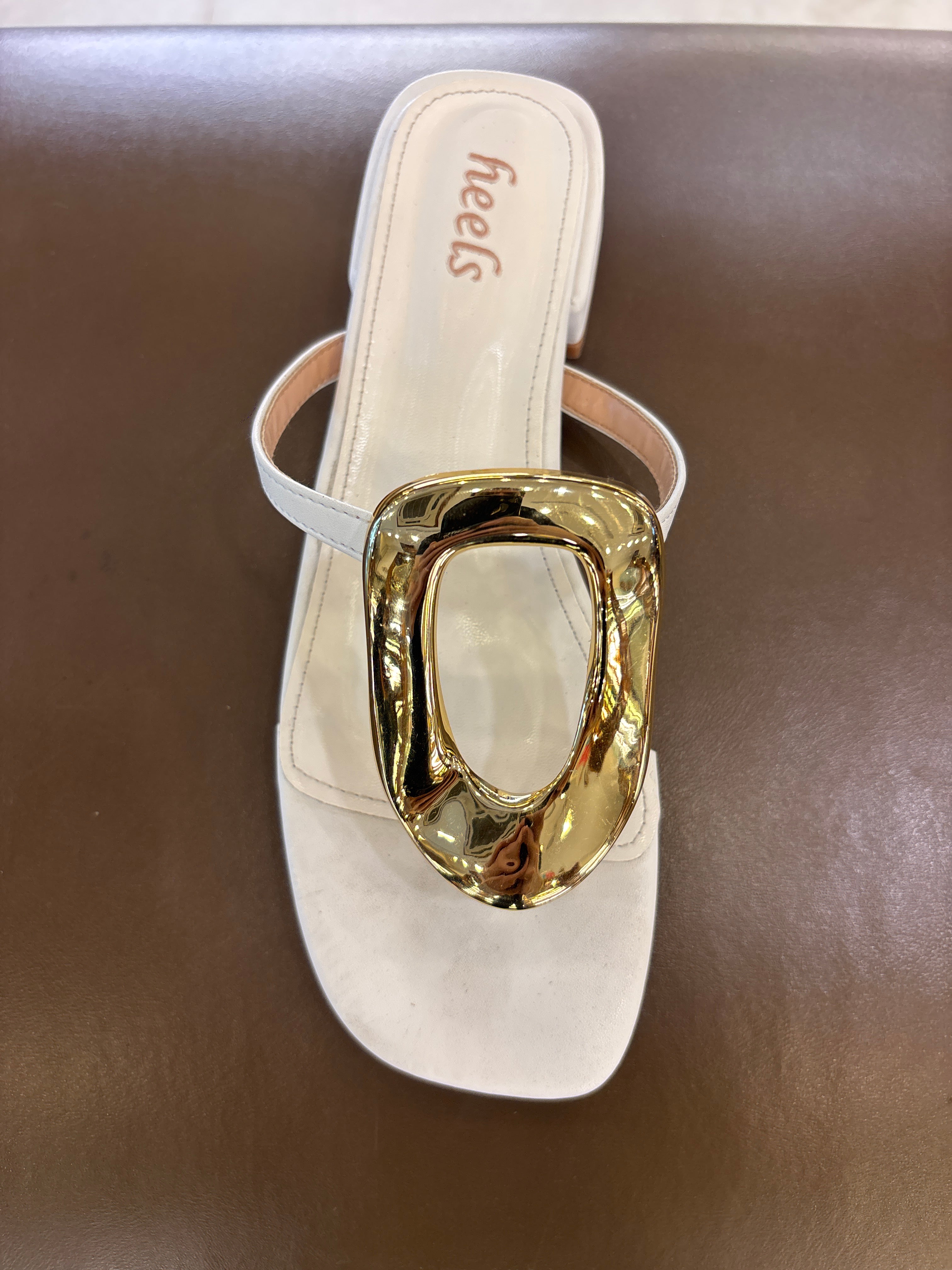 Nova Buckled Summer Mid Heel Sliders