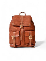 Samba : Real Leather Cognac Backpack