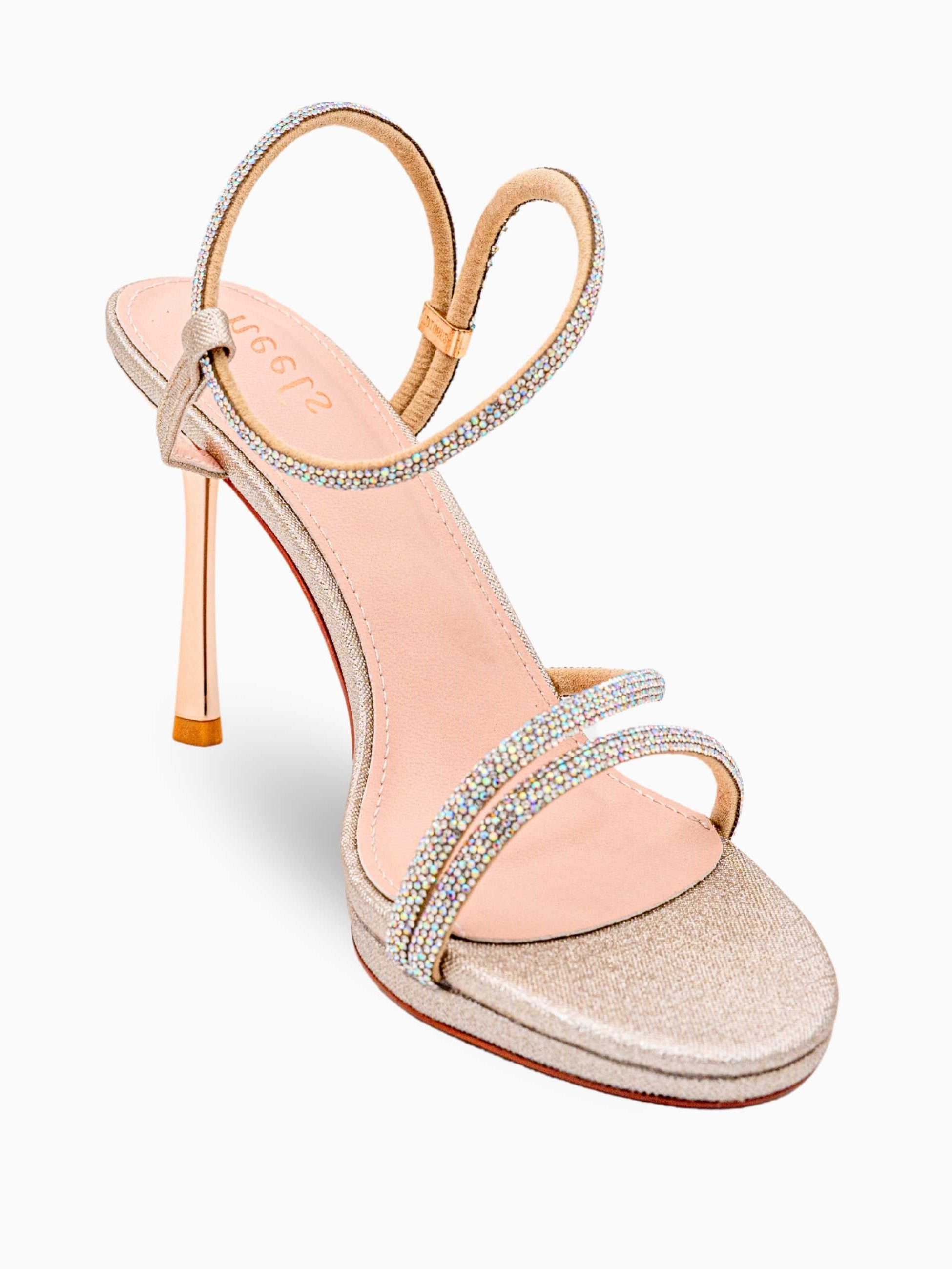 Zara Bling Strappy Pencil Heels