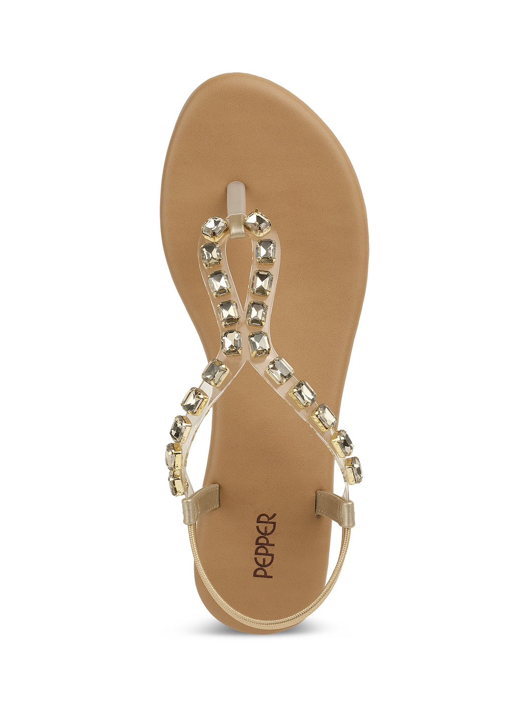 Bella Cushioned Comfort Back Elastic Embellished Sandals