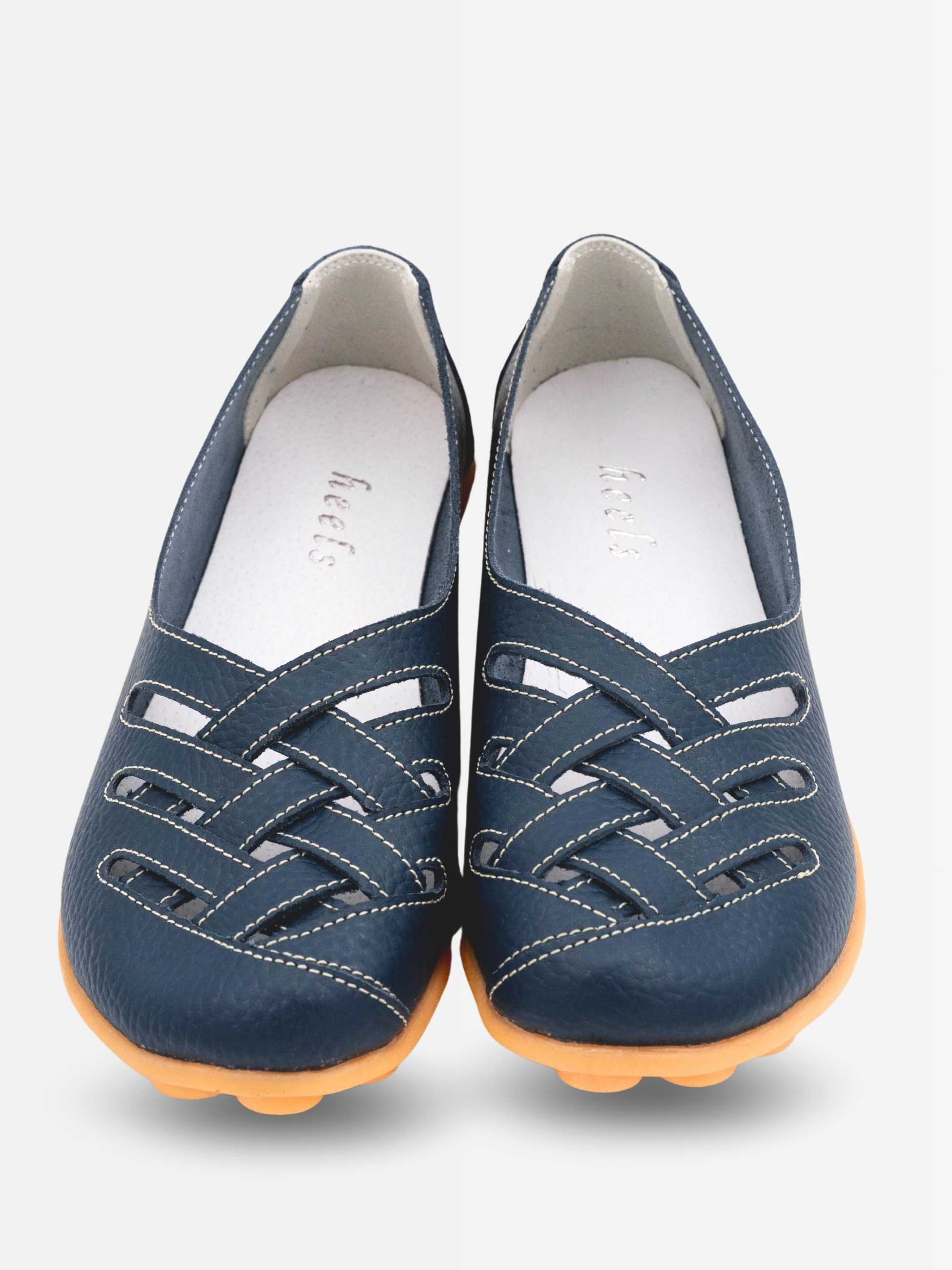 Zuri Criss Cross Leather Loafers