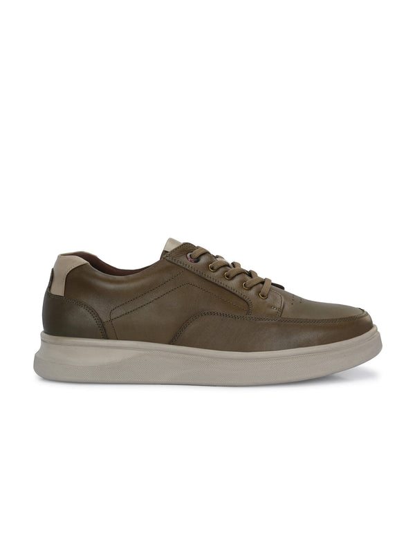 Zero Gravity 2.0 Mateo Olive Leather Lace-Up Sneakers