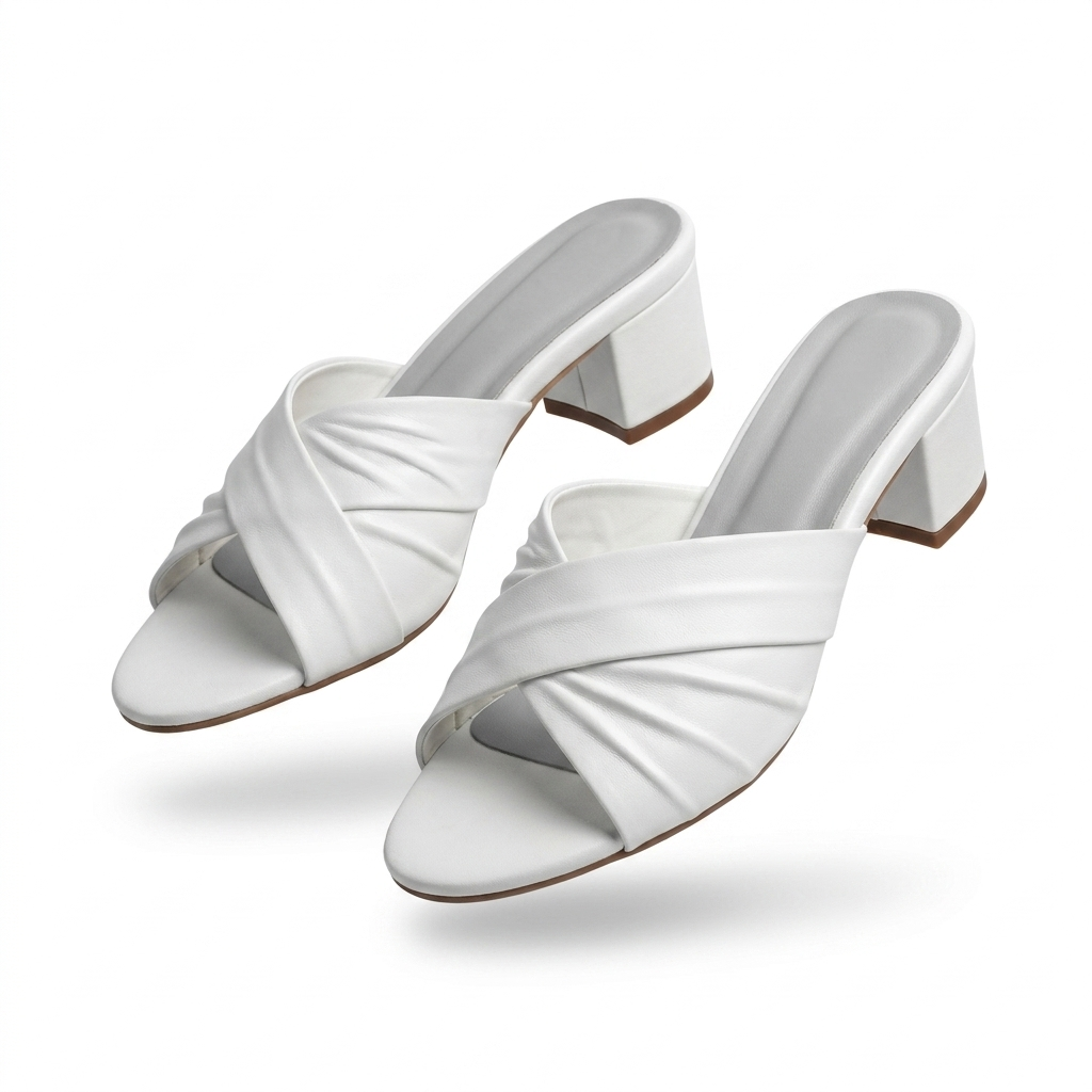 Jenny Swirl Peep Toe Block Heels