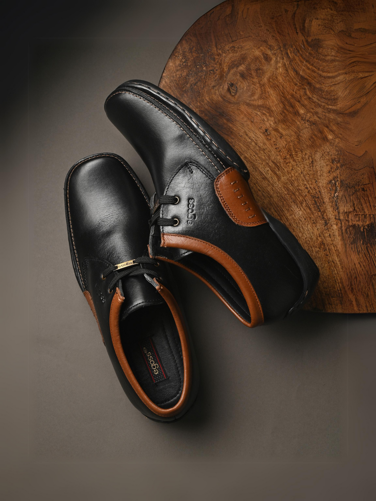 Isakov Leather Casual Stitched Derby Shoes