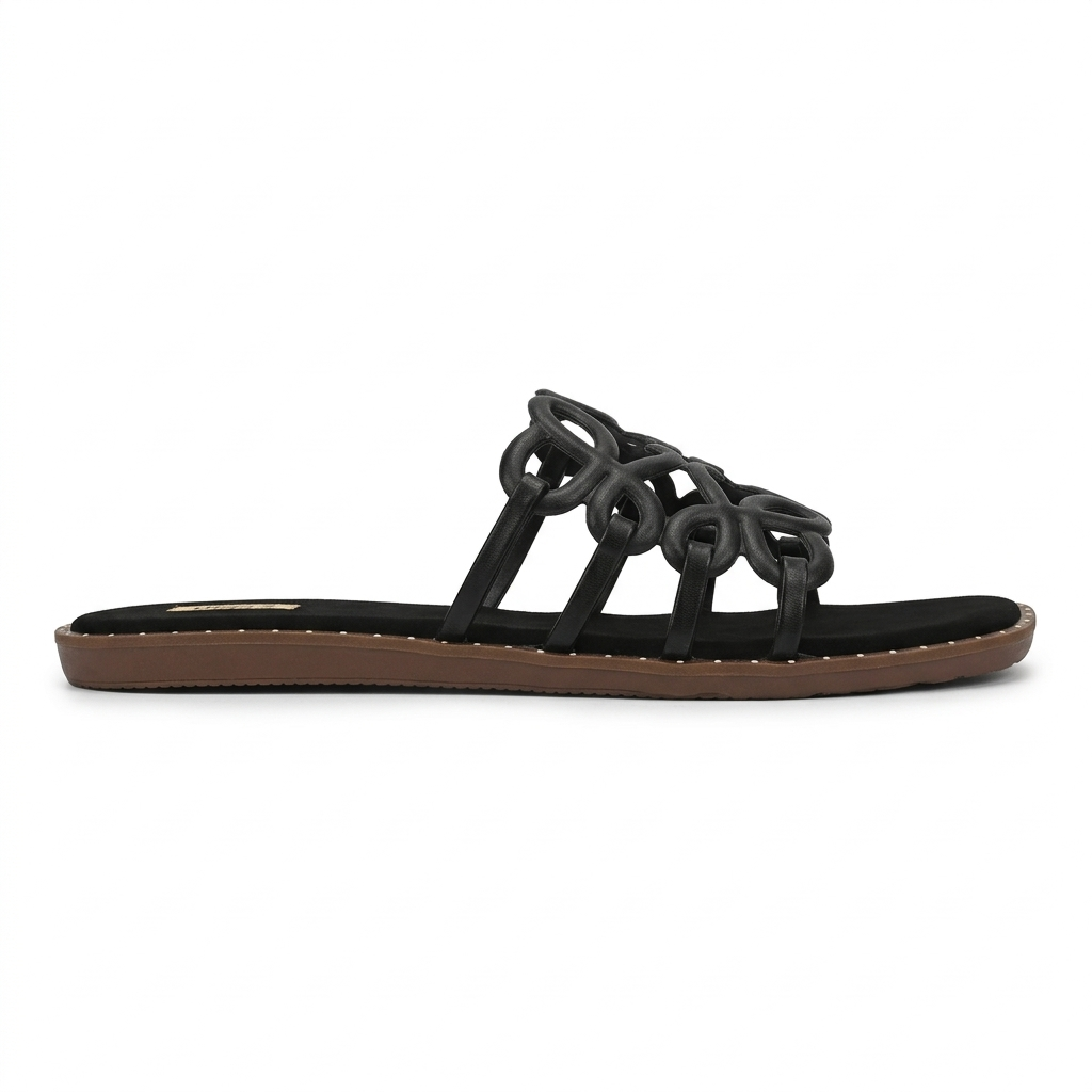 Portia Laser Cut Cushioned Summer Sliders