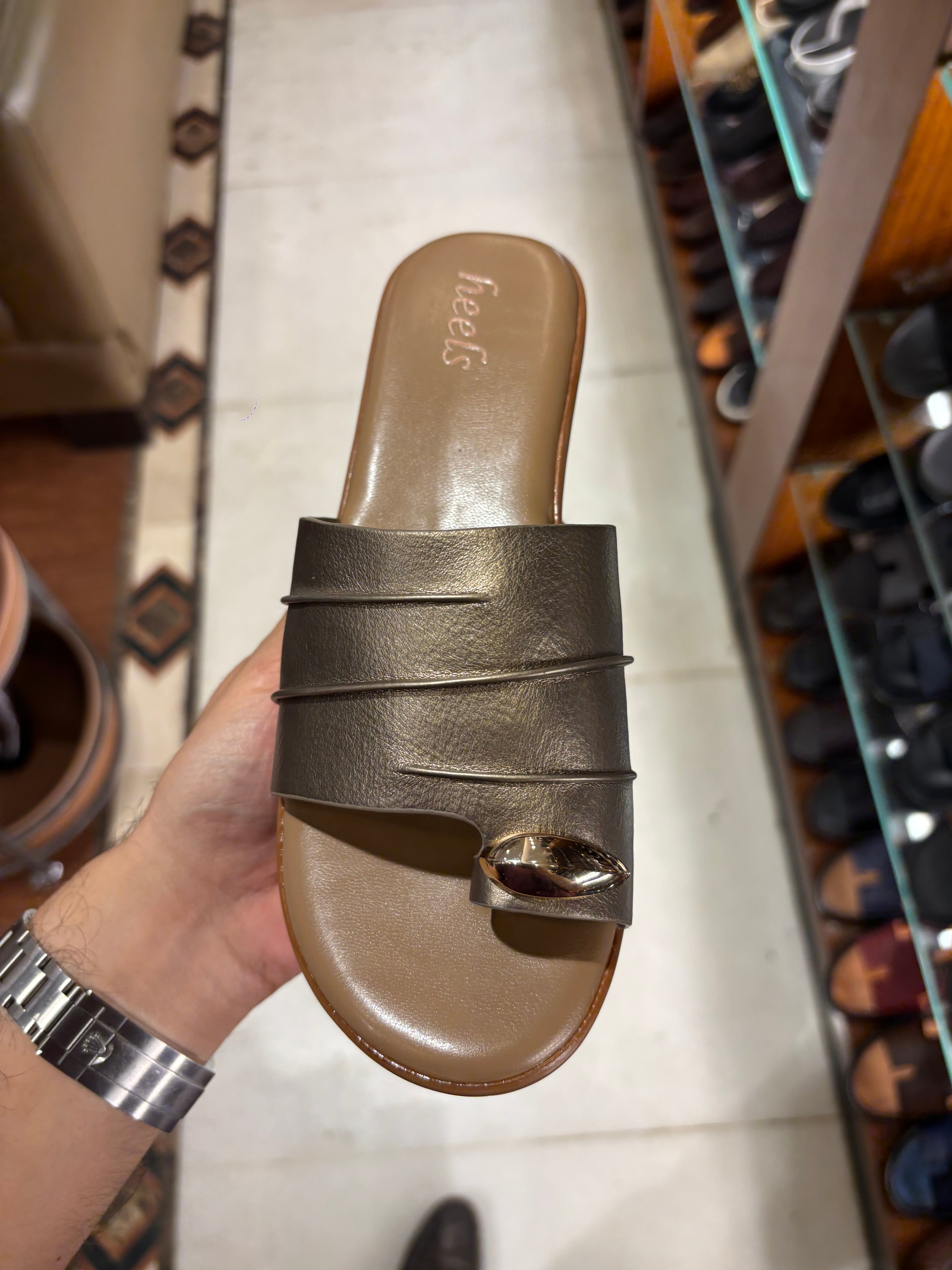 Kelly Buckled Thumb Wedge Peep Toe Heels