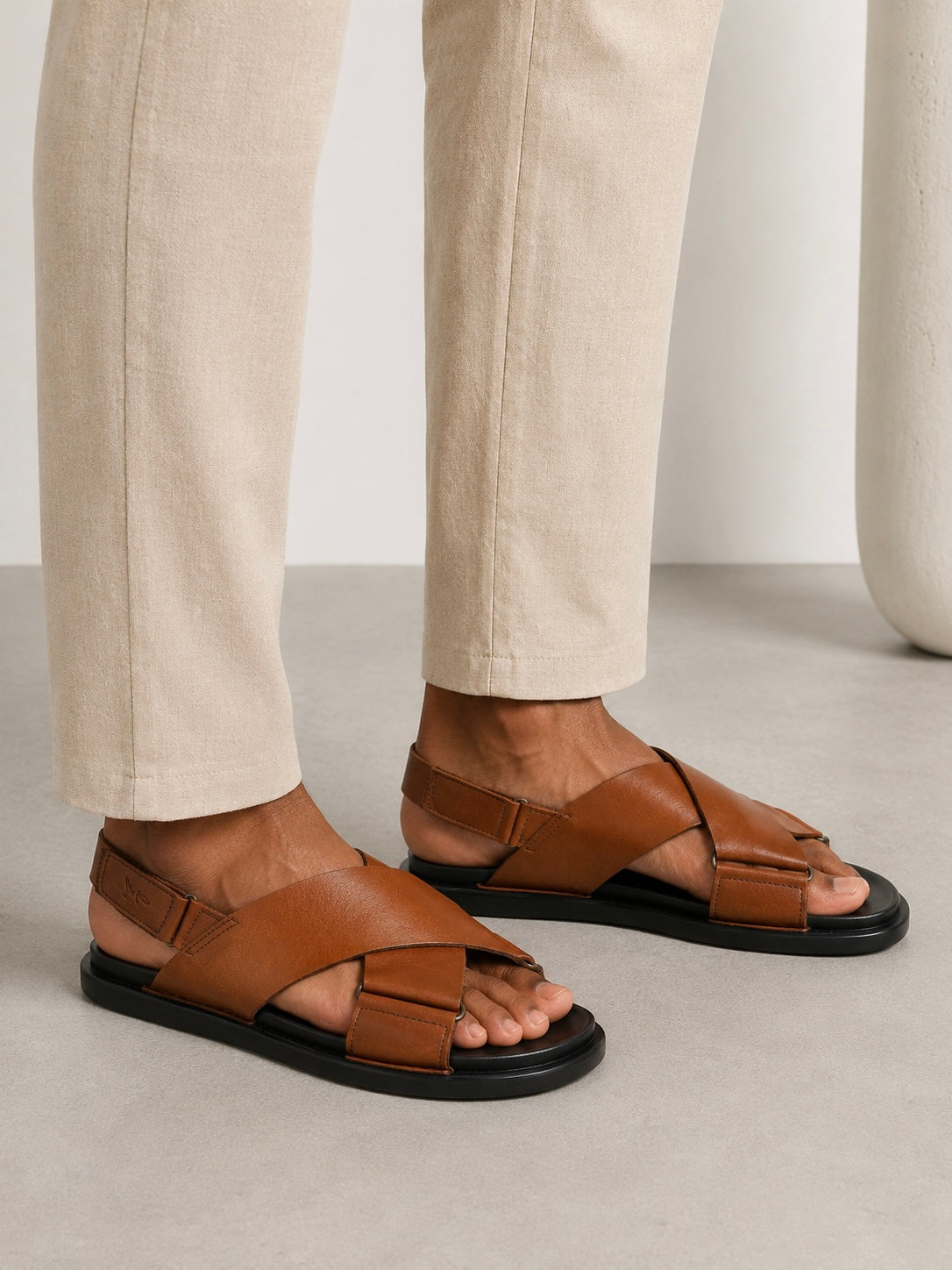 Bruno Leather Sandals - The Heels India