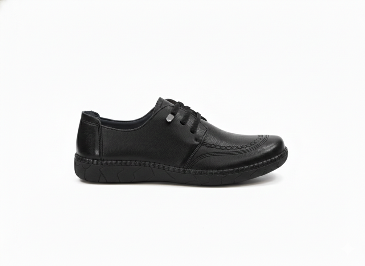Arianna Premium Leather Casual Lace Up Derby Shoes