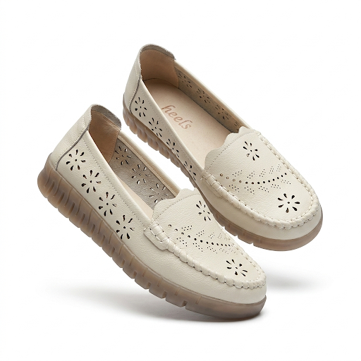 Emily Perforated Comfort Cushioned Flexi Loafers