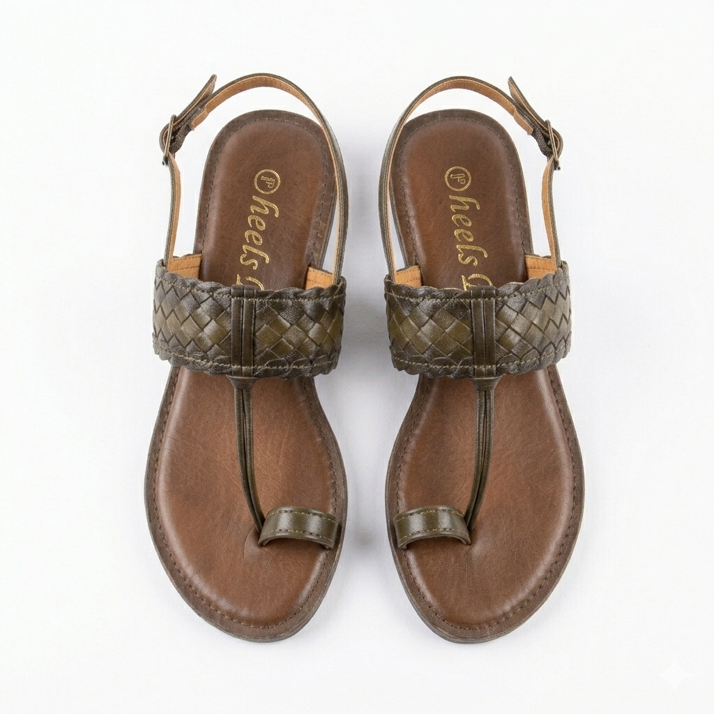 Venezia Woven Leather Flat Sandals