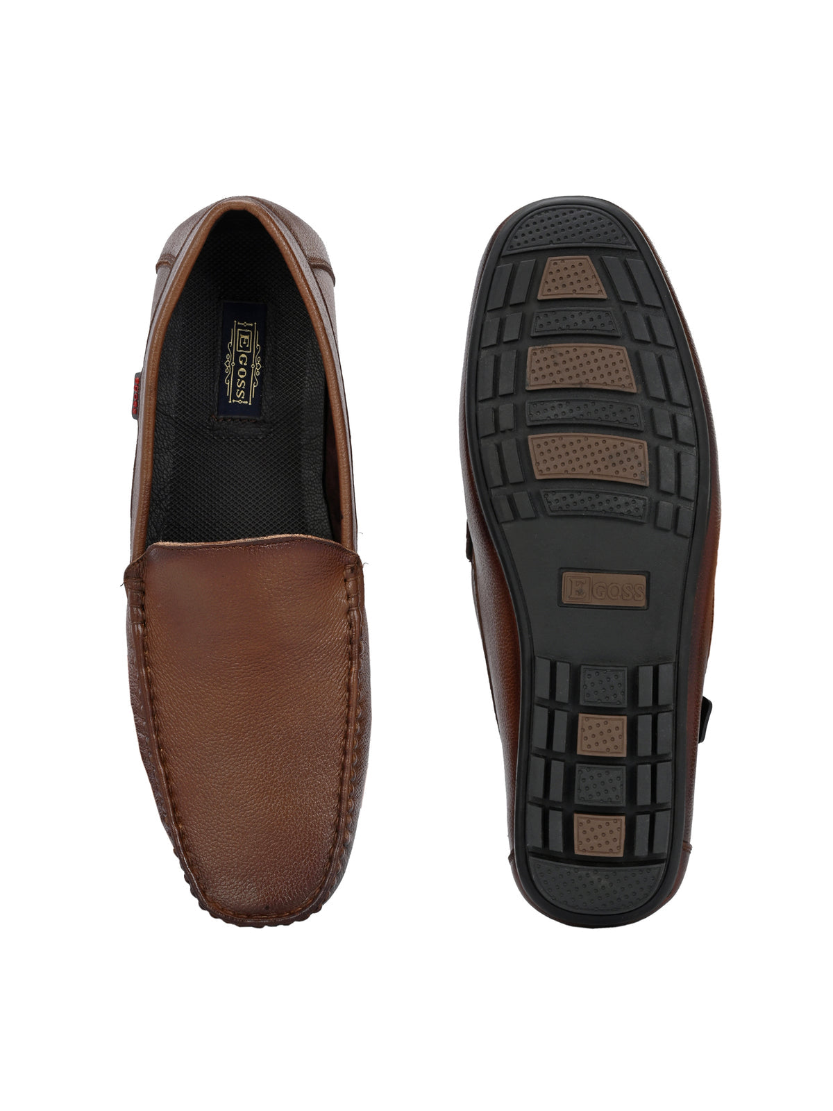 Cedar Plain Leather Cushioned Loafers - The Heels India