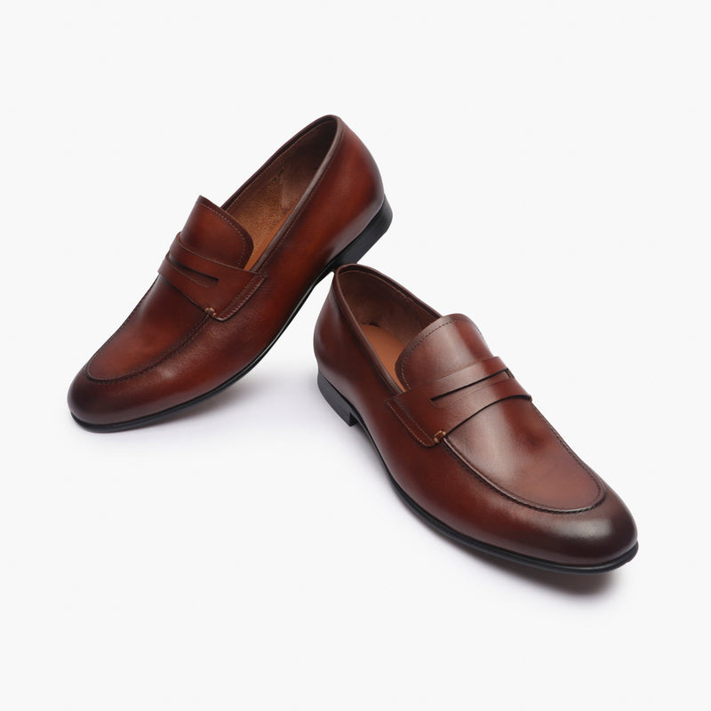 Kenny Premium Leather Penny Loafers
