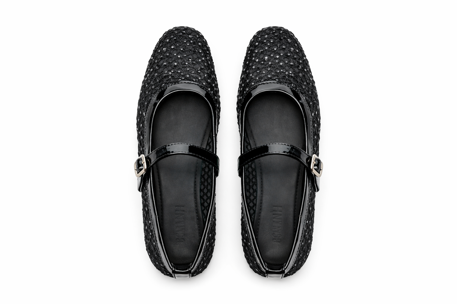 Olivia Premium Mesh Flat Mary Jane Ballerinas